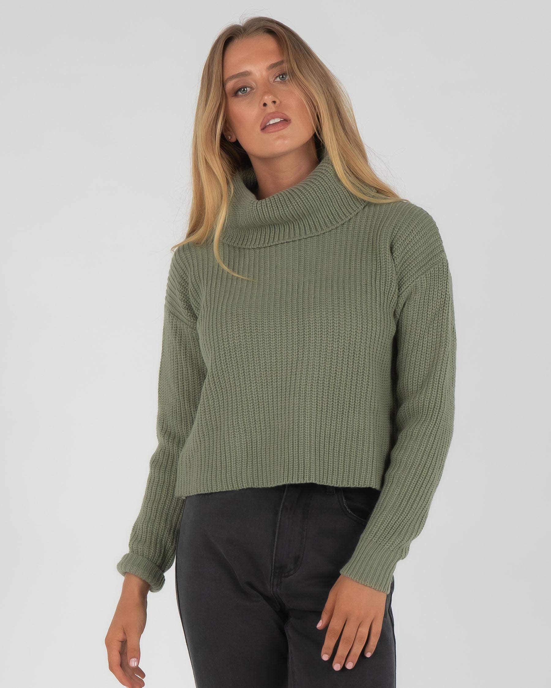 Ava And Ever Jemma Tunnel Knit Jumper In Sage - Fast Shipping & Easy ...