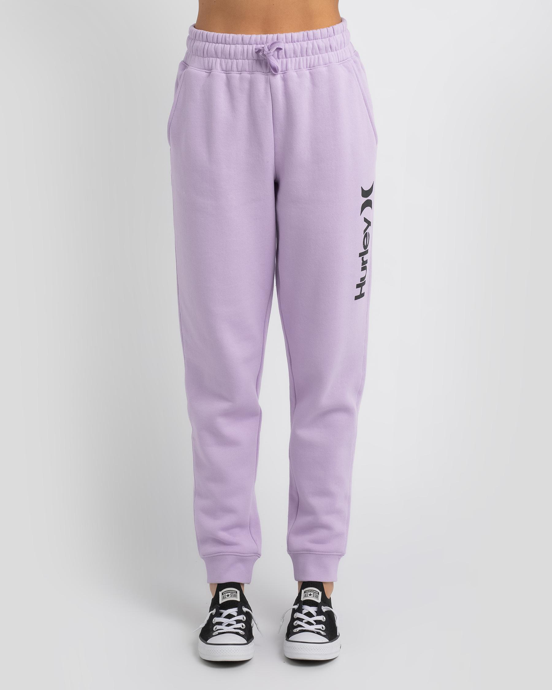 Hurley One And Only Track Pants In Lilac Fast Shipping & Easy Returns