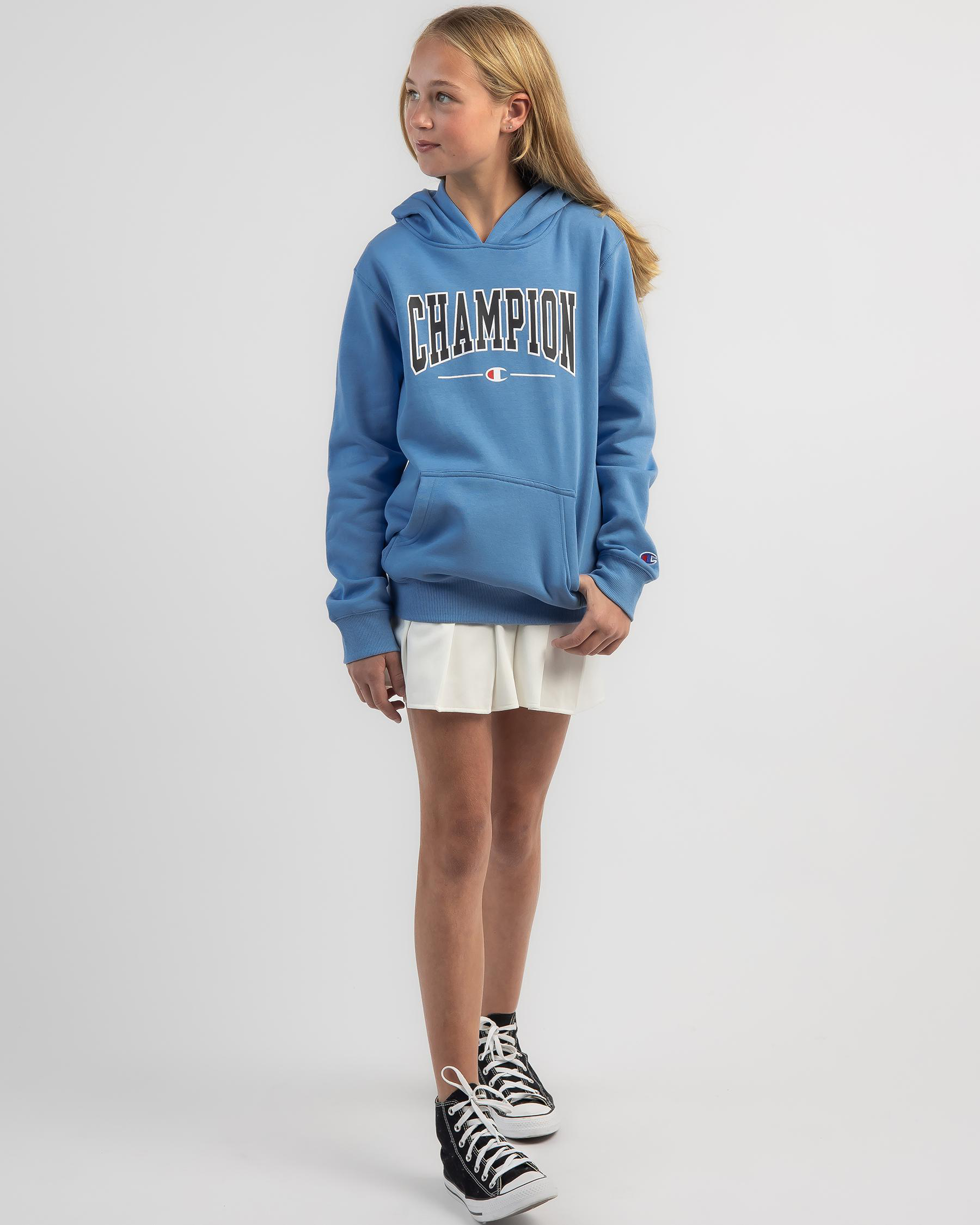 Shop Champion Girls' Sporty Hoodie In Track N Field Fast Shipping
