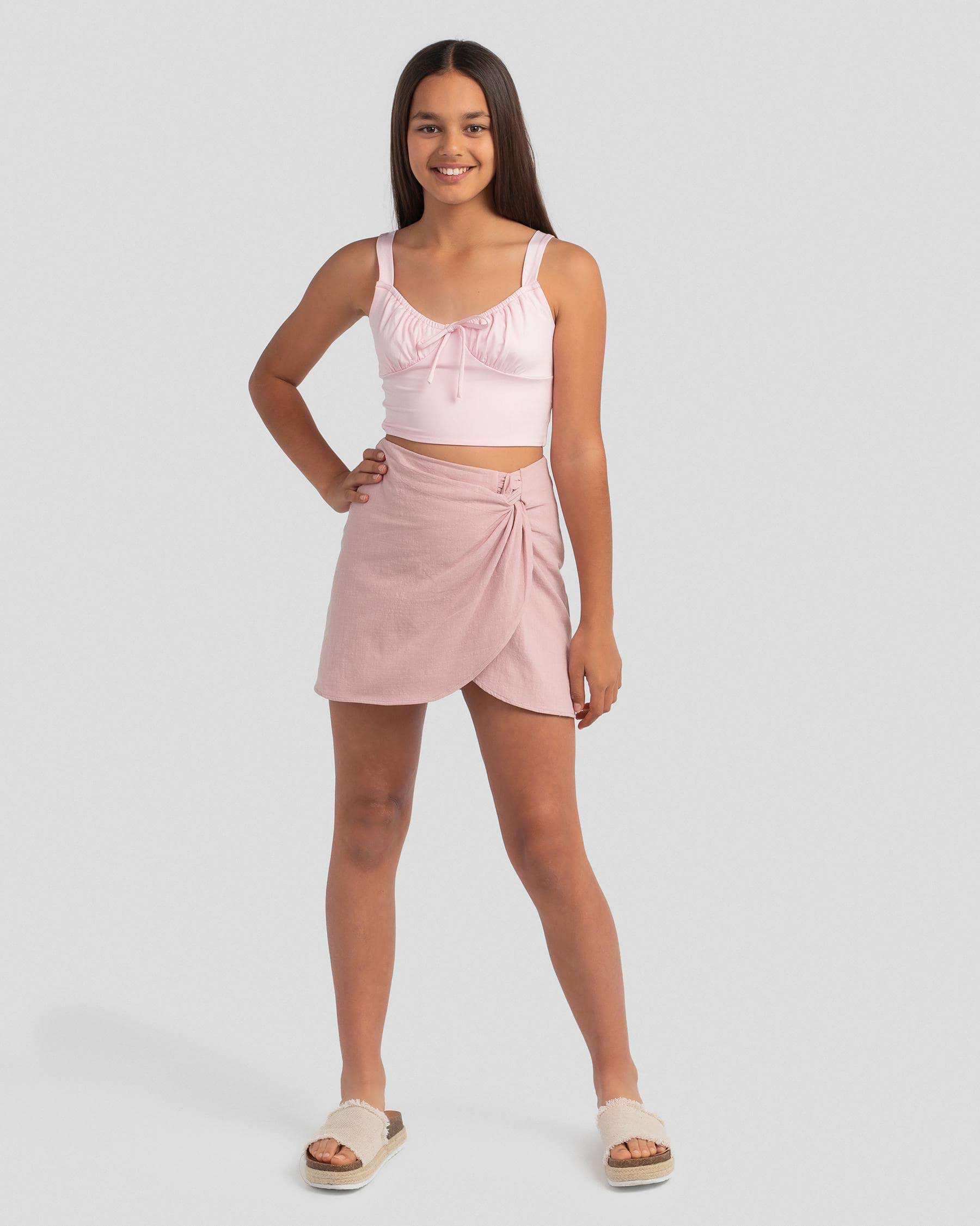 Ava And Ever Girls' Alicia Crop Top In Light Pink - Fast Shipping ...