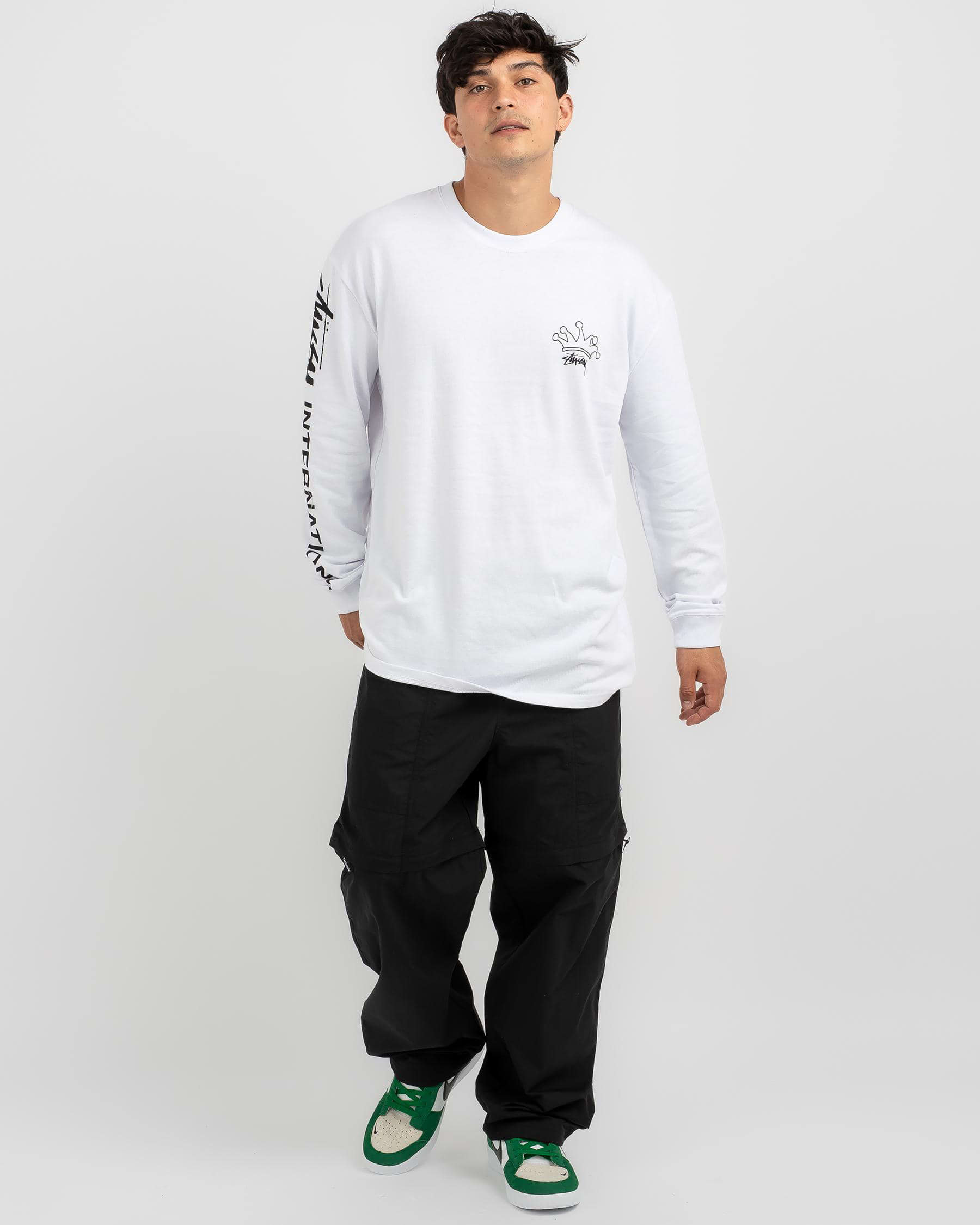 Shop Stussy Nyco Convertible Pants In Black - Fast Shipping & Easy ...