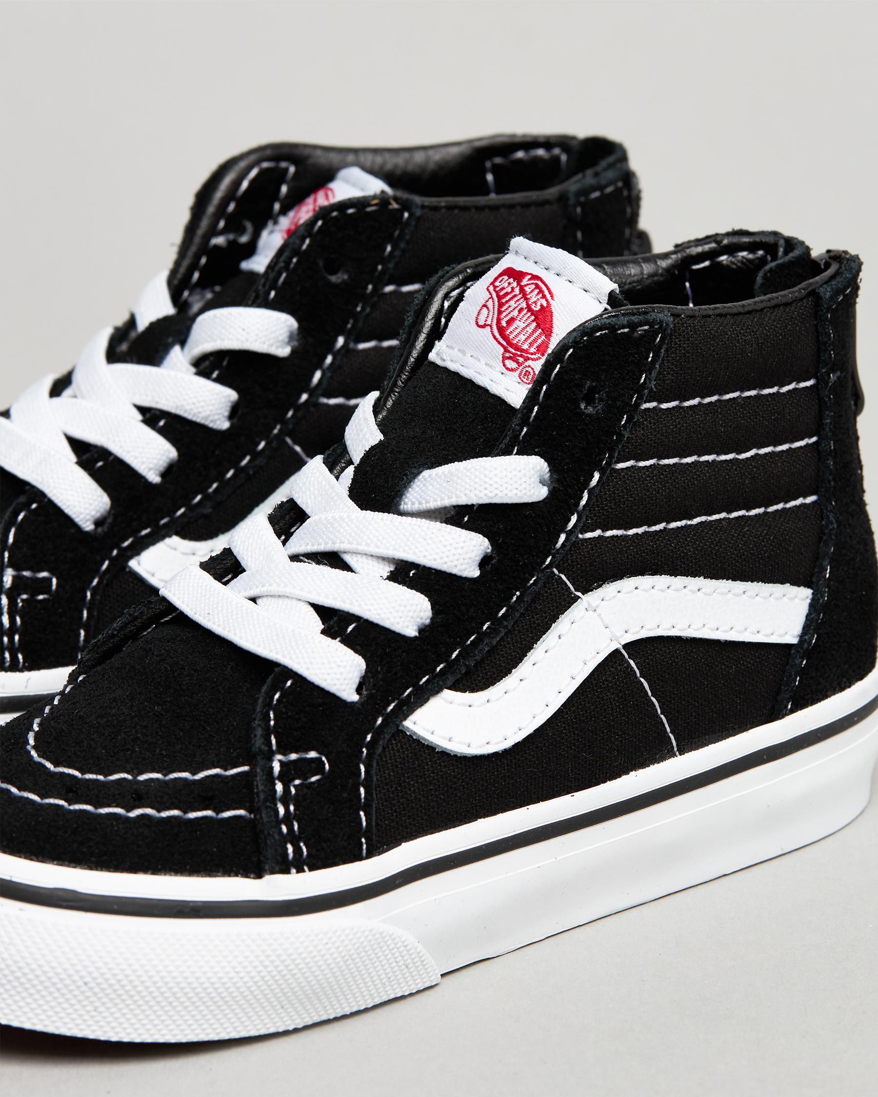Vans Toddlers' Sk8-Hi Zip Shoes In Black/white - Fast Shipping & Easy ...
