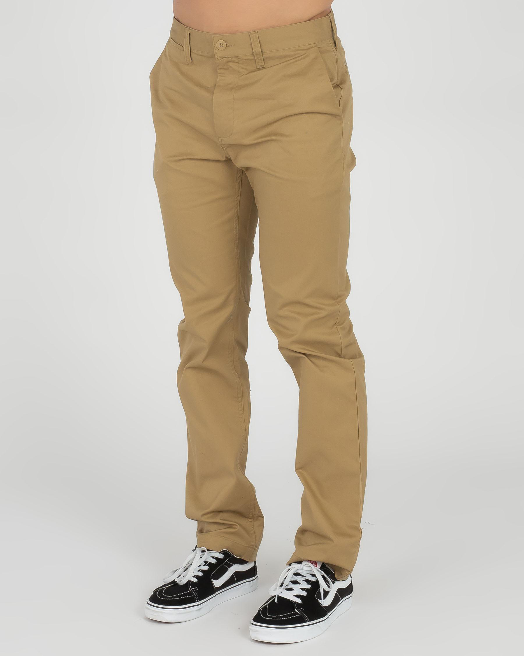 DC Shoes Worker Chino Pants In Khaki - Fast Shipping & Easy Returns ...