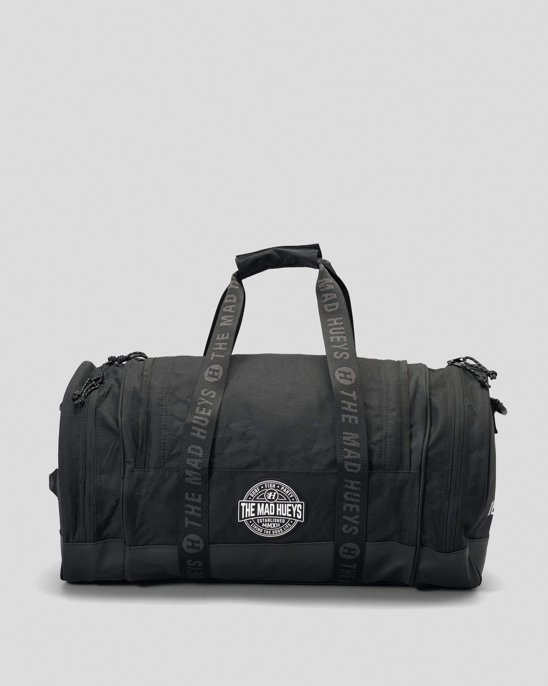 The Mad Hueys Hueys Life Duffle Bag In Black - FREE* Shipping & Easy ...