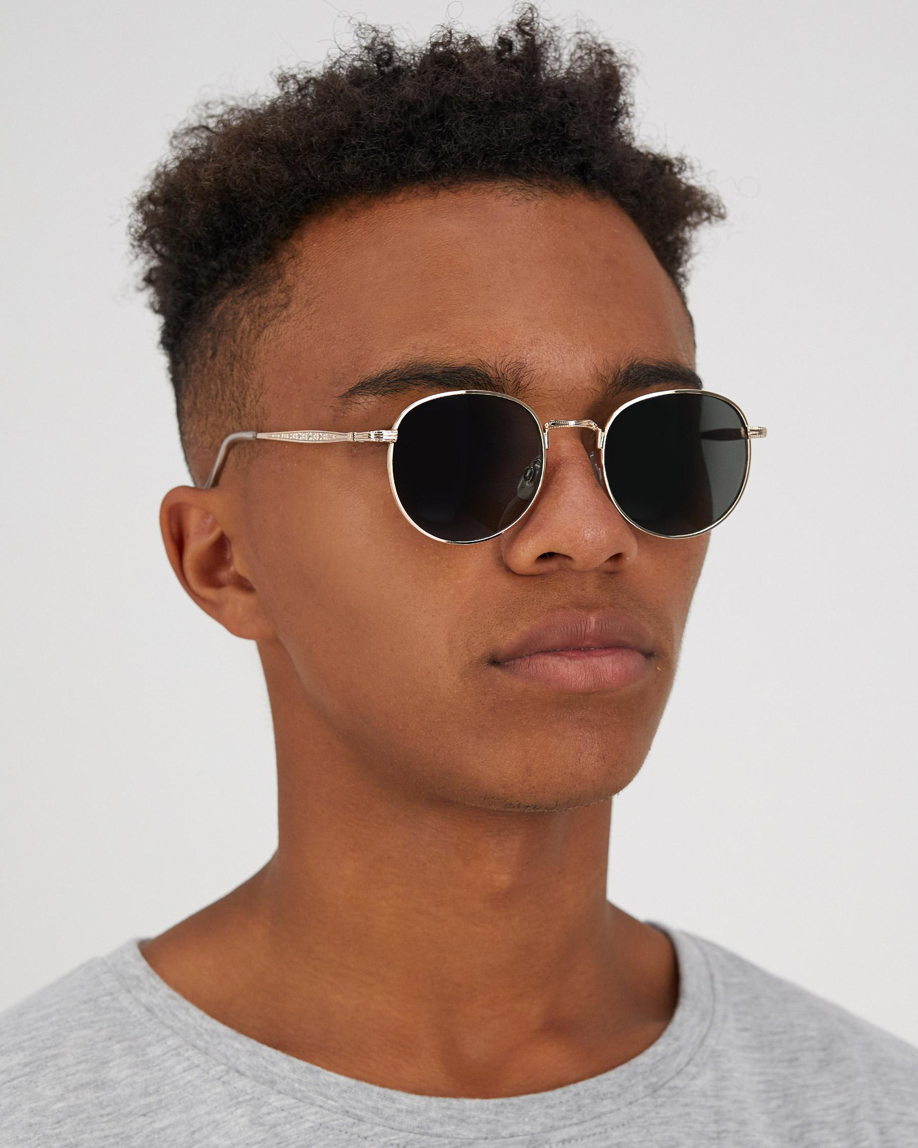 Shop Happy Hour Holidaze Gold G15 Sunglasses In Gold/ G15 Lens Fast