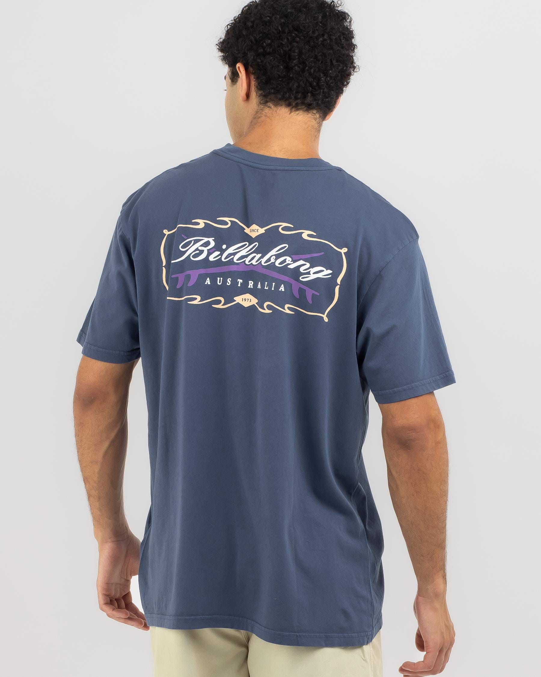 Shop Billabong Crossboards T-Shirt In Dark Blue - Fast Shipping & Easy ...