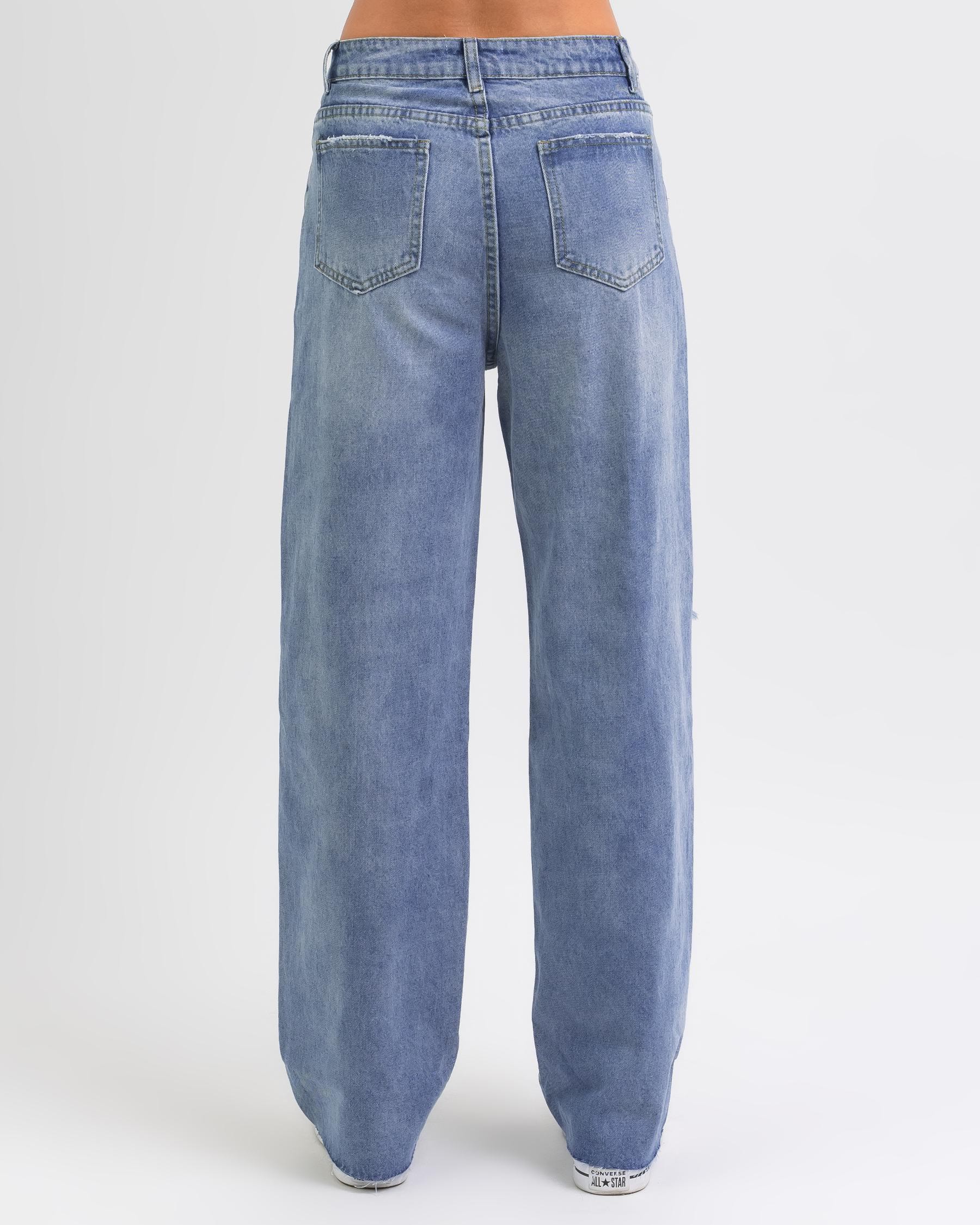 Shop DESU Chelsea Jeans In Mid Blue - Fast Shipping & Easy Returns ...