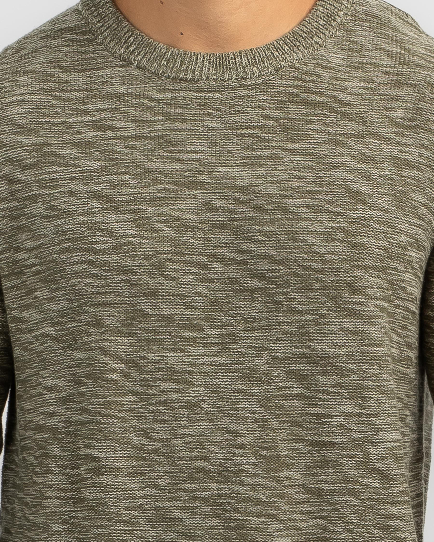 Shop Rusty Skyliner Crew Knit Sweatshirt In Army Green - Fast Shipping ...