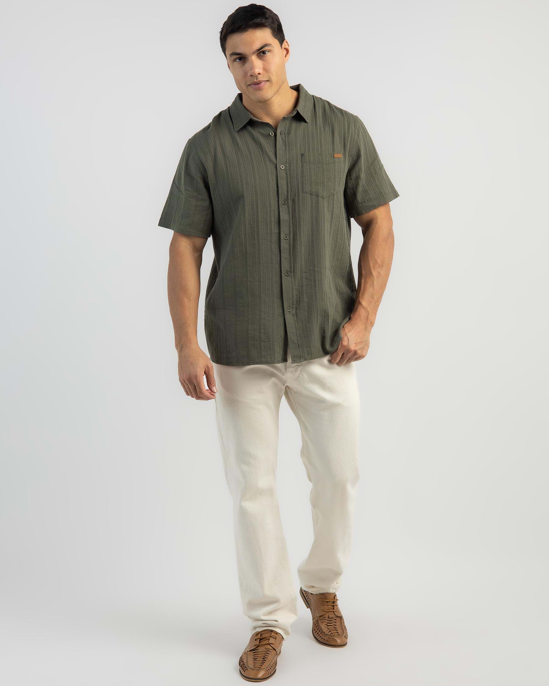Skylark Novella Short Sleeve Shirt In Army Green - Fast Shipping & Easy ...