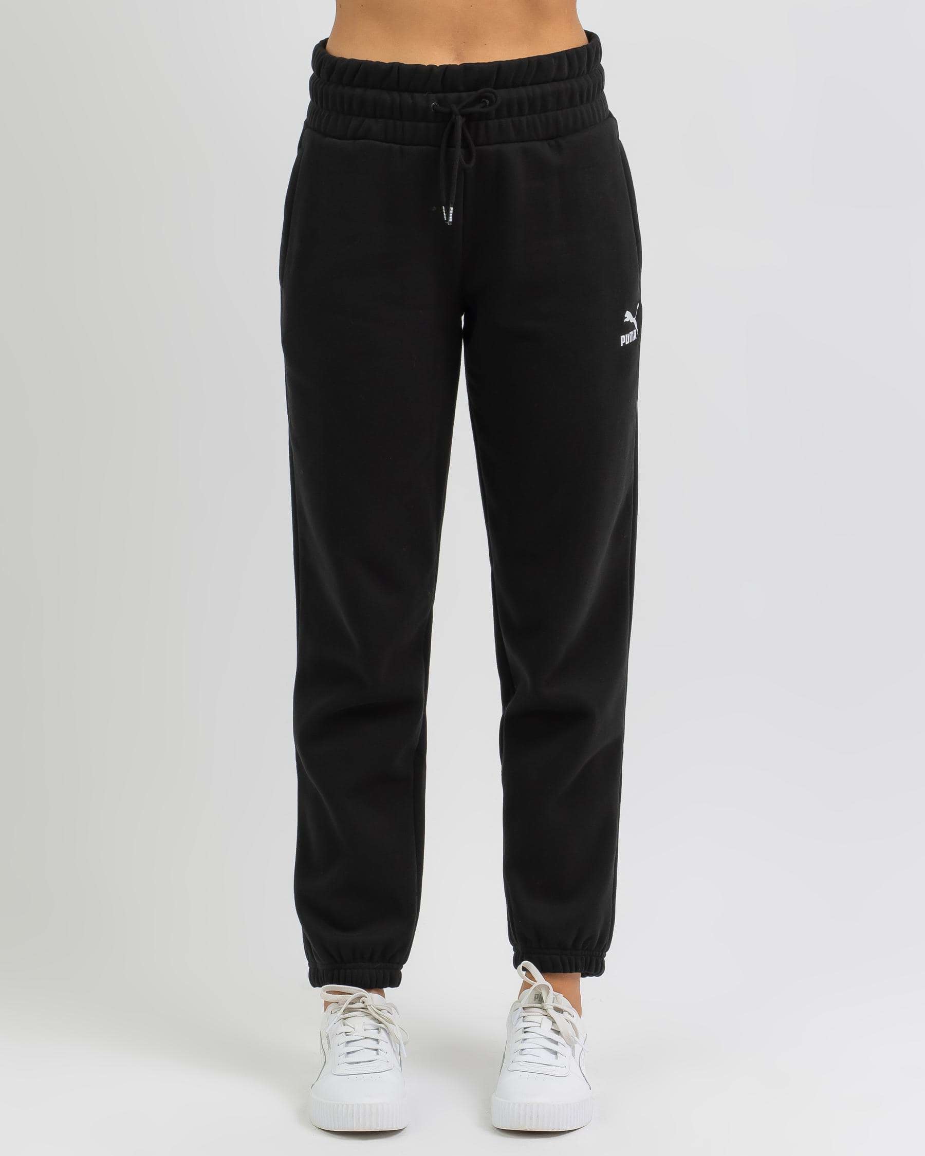 Puma Classics Relaxed Track Pants In Puma Black - Fast Shipping & Easy ...