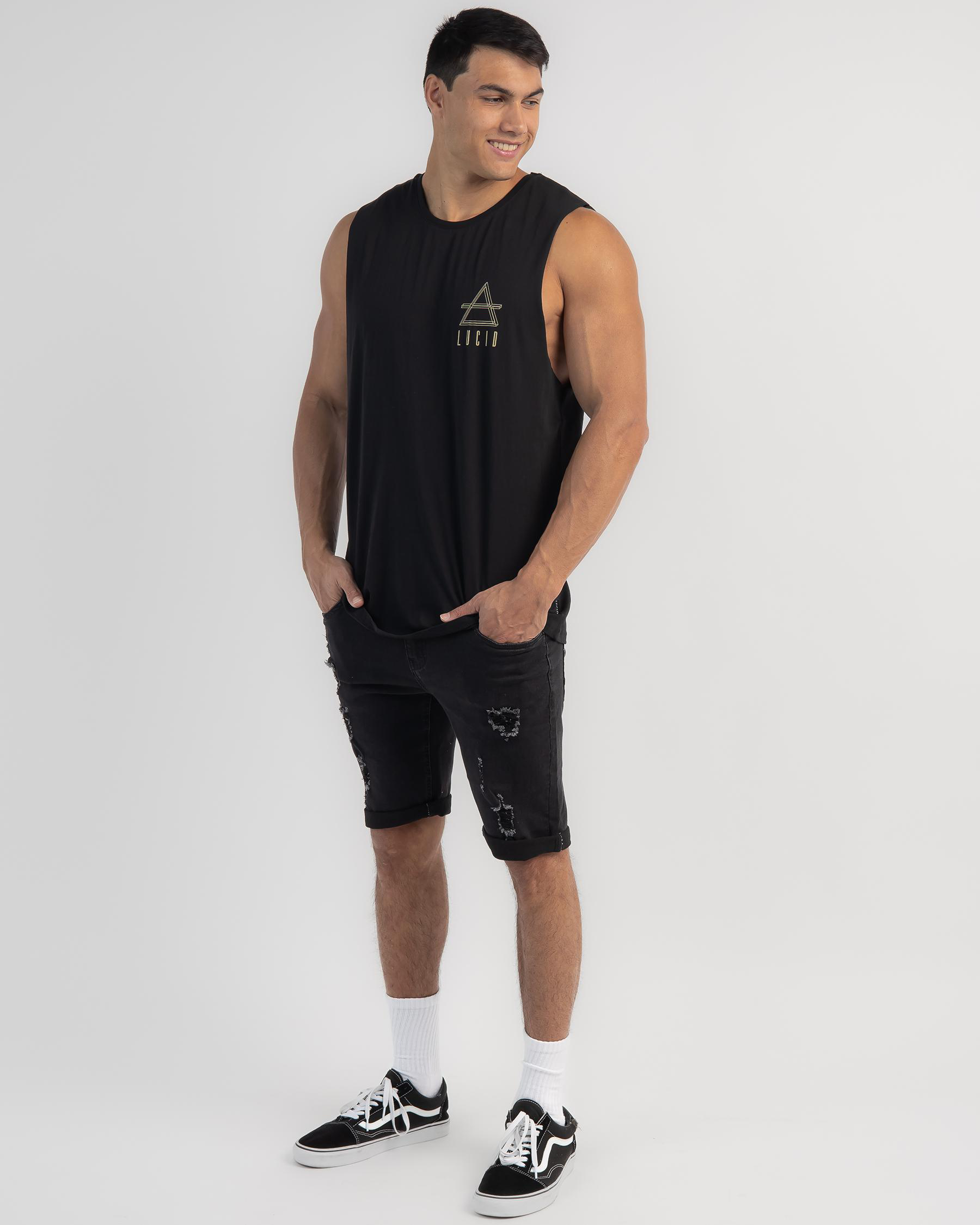 Lucid Vexed Muscle Tank In Black - Fast Shipping & Easy Returns - City ...