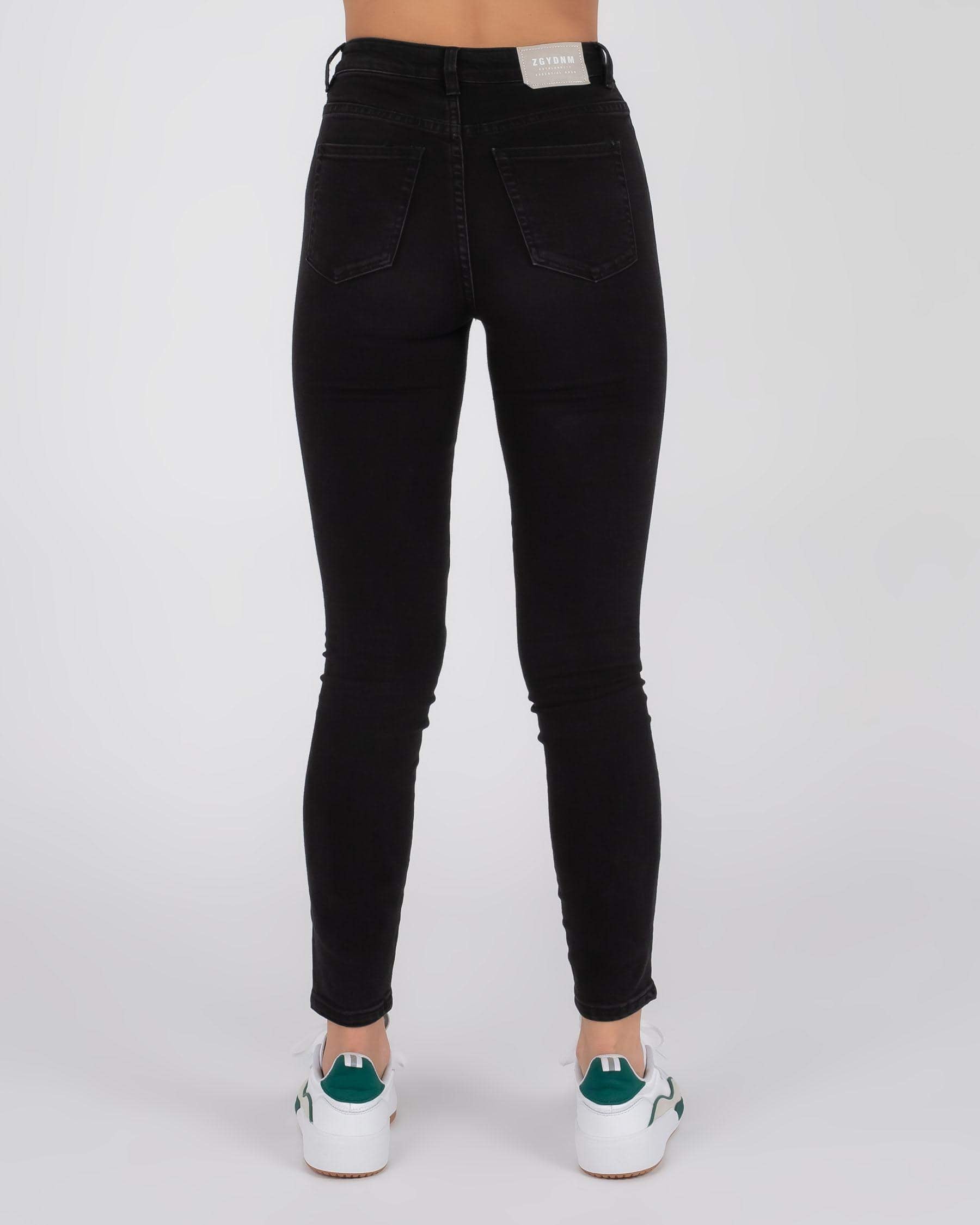 Ziggy Denim Swizzle Sticks Jeans In Black Spice Fast Shipping & Easy