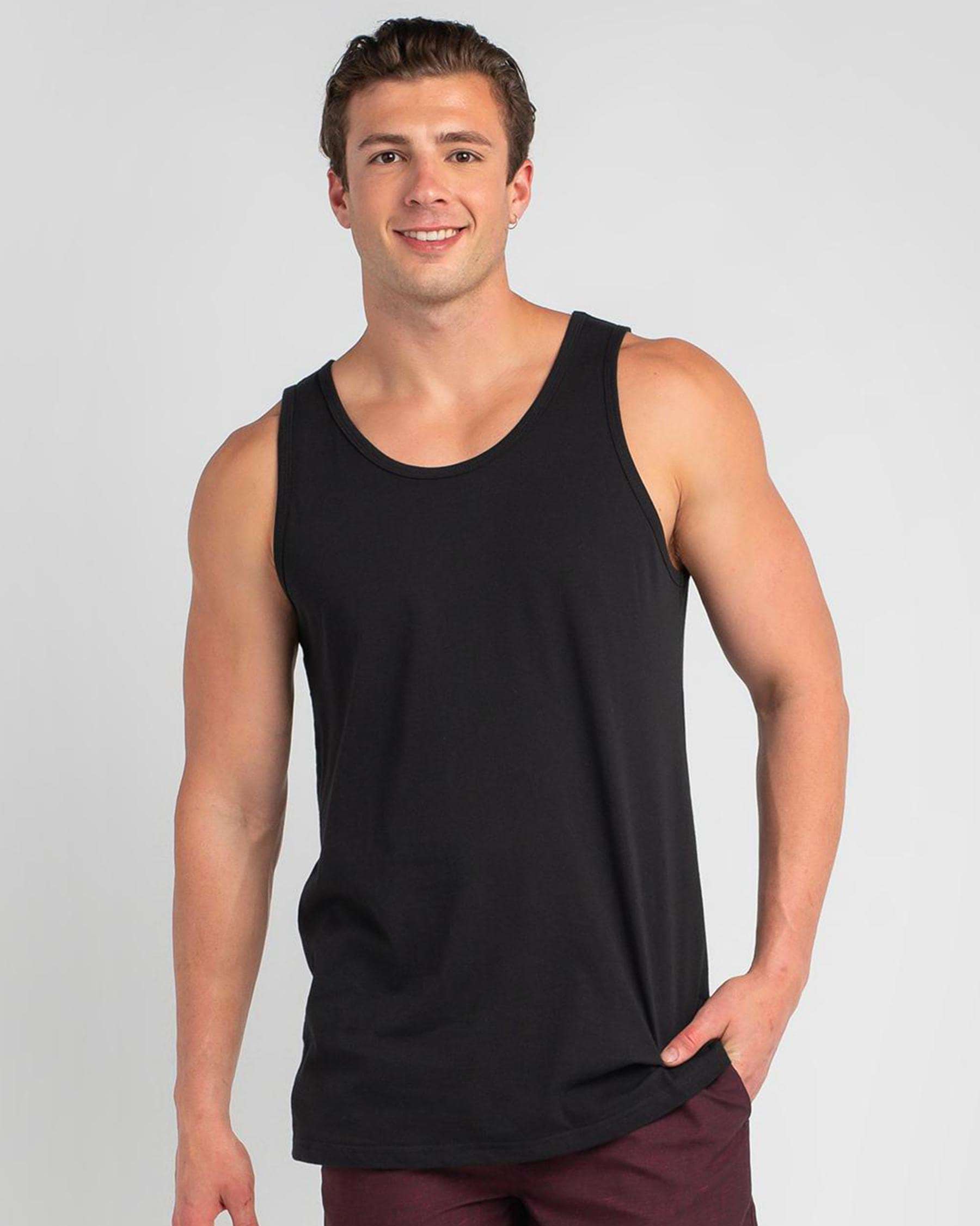 Lucid Essential Singlet In Black - Fast Shipping & Easy Returns - City ...