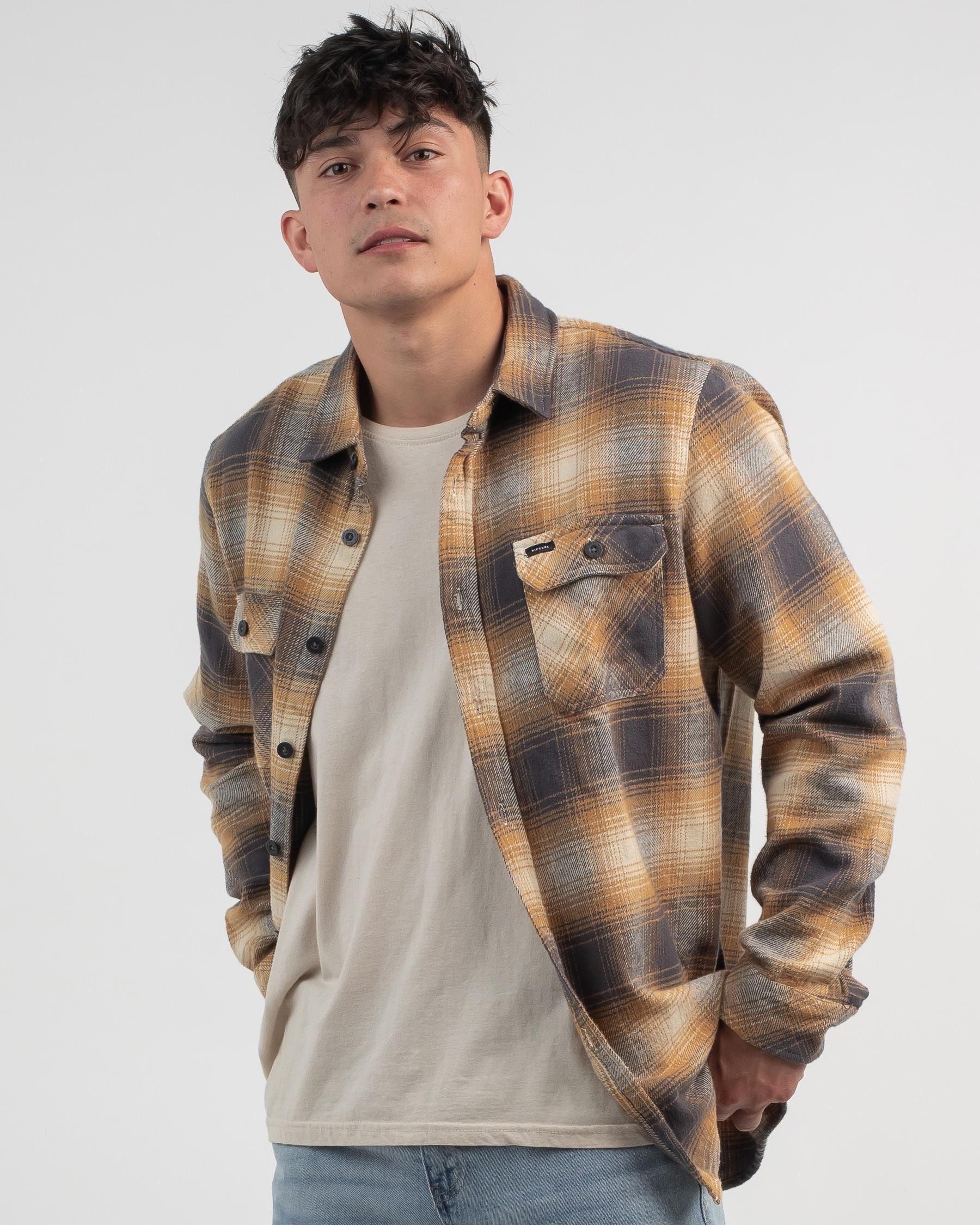 Rip Curl Count Flannel Shirt In Bone - FREE* Shipping & Easy Returns ...