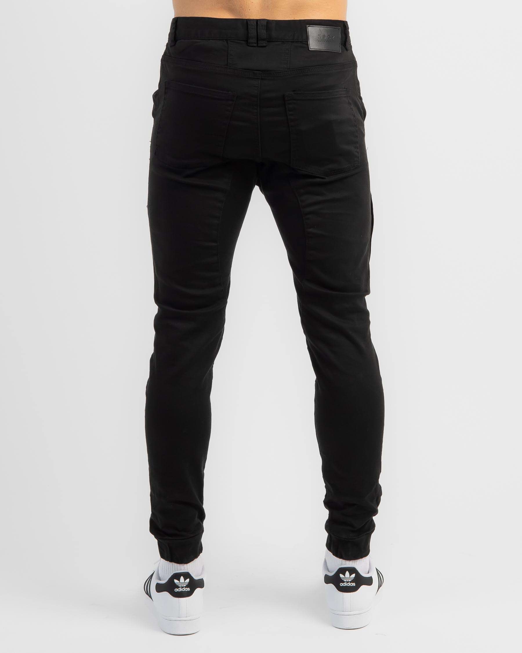 Kiss Chacey Spartan Denim Jogger Pants In Jet Black - Fast Shipping ...