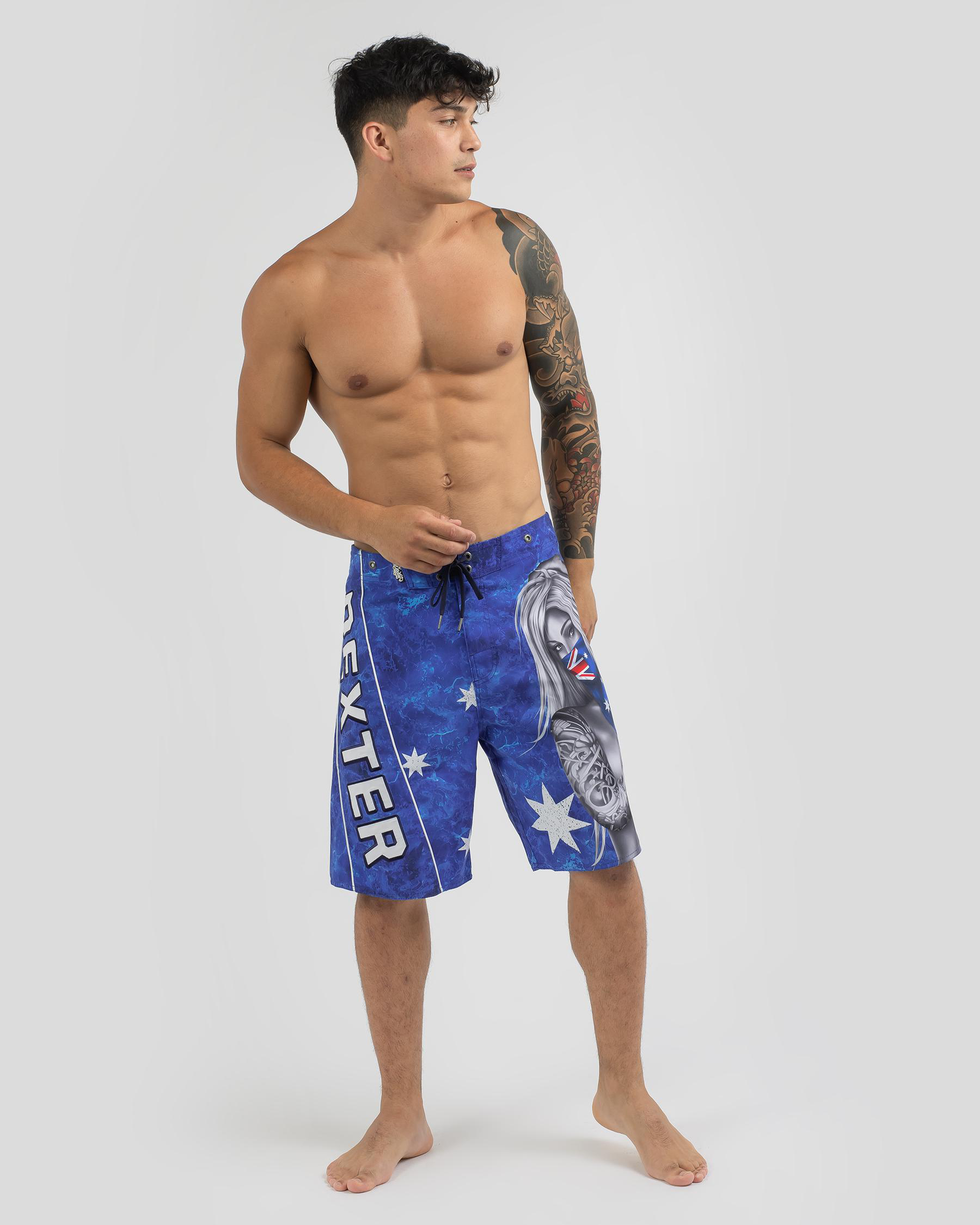 Dexter Nation Board Shorts In Navy 