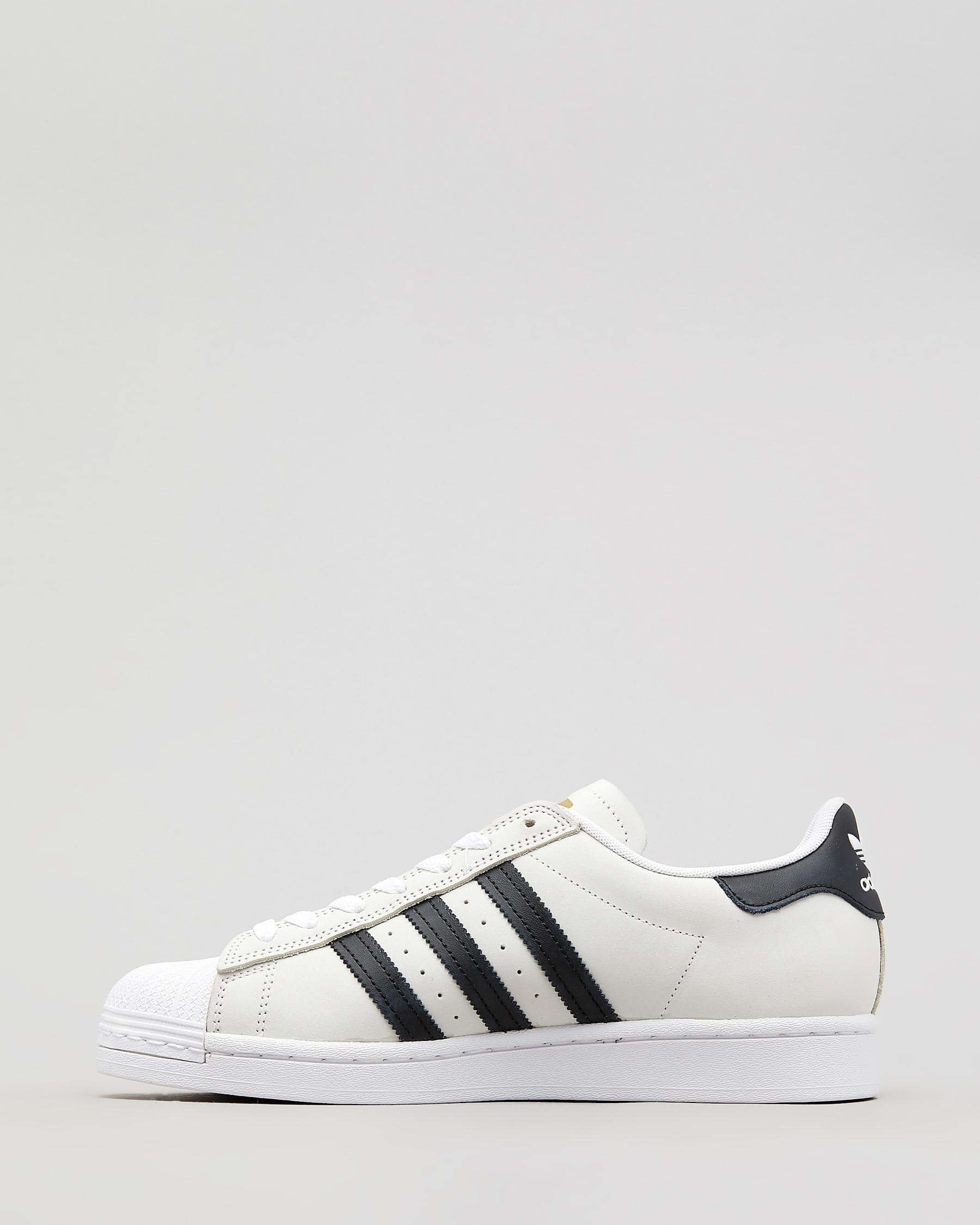 Adidas Superstar 505 Shoes In Ftwr White/core Black/gol - Fast Shipping ...