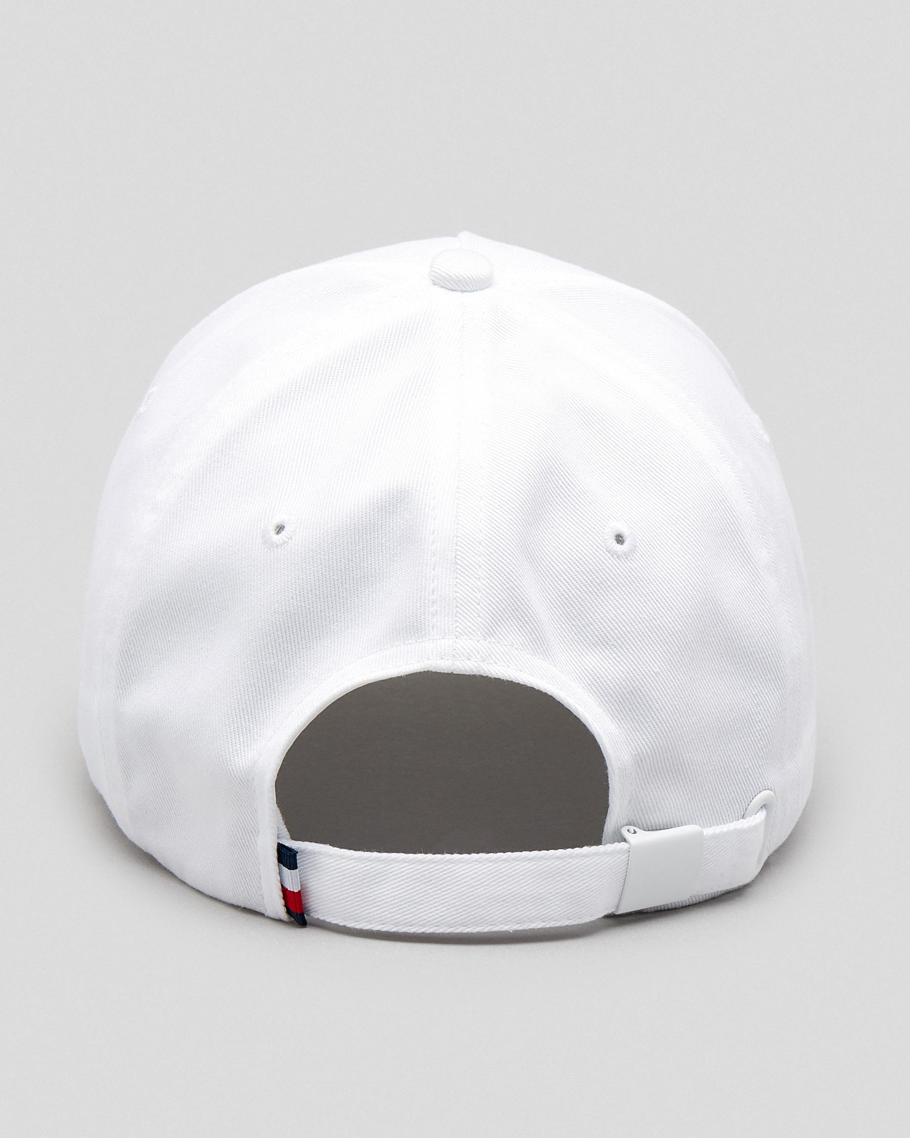 Shop Tommy Hilfiger Signature Patch Cap In White Fast Shipping & Easy
