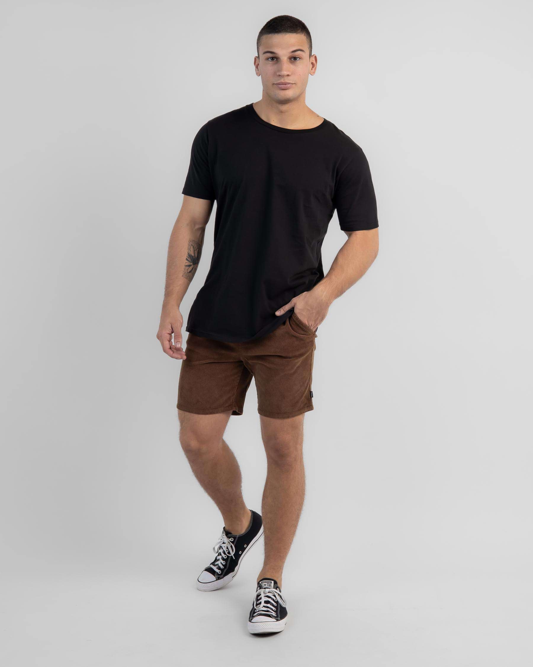 Silent Theory Cord Shorts In Chocolate - Fast Shipping & Easy Returns ...