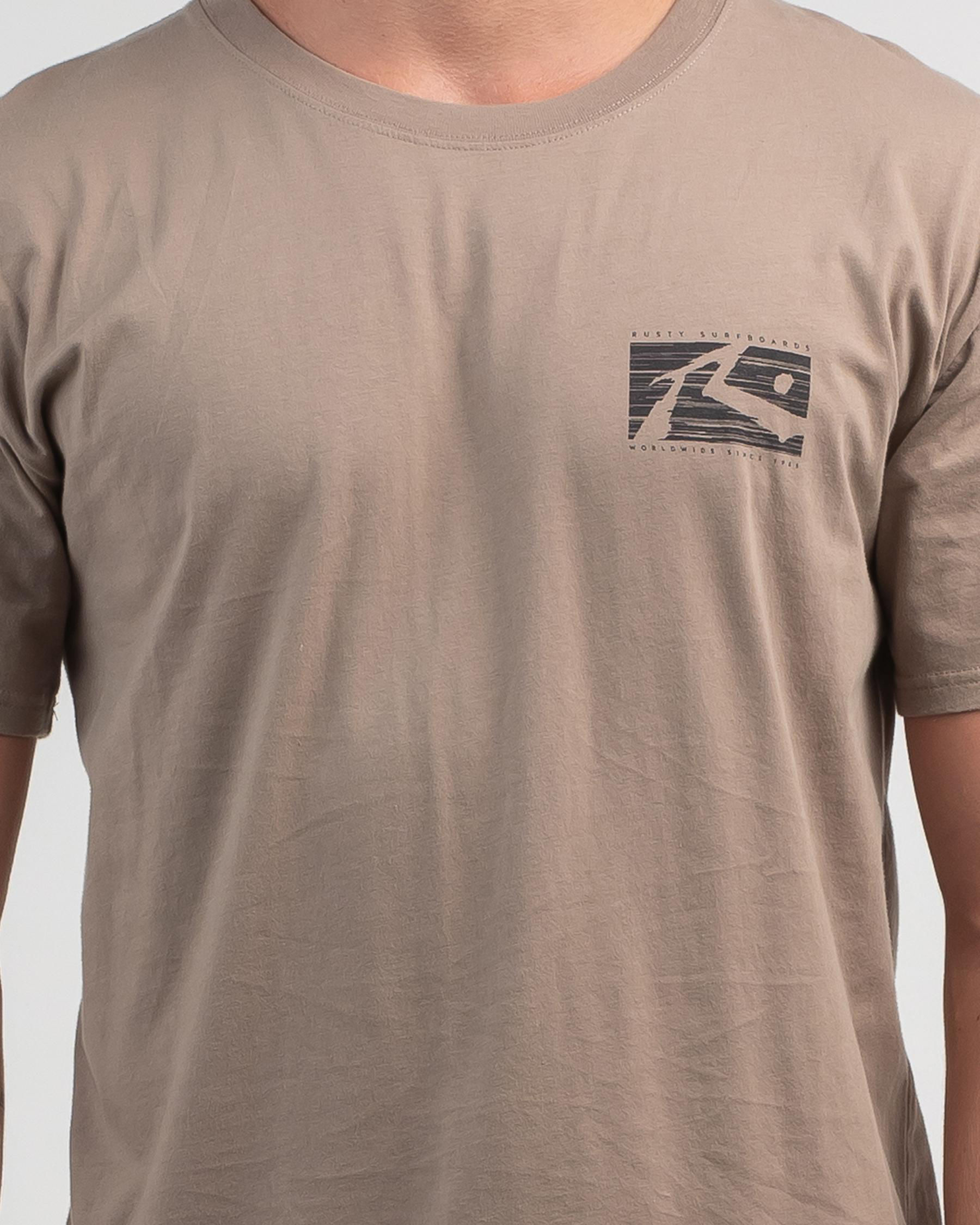 Shop Rusty R Dot T-Shirt In Vintage Khaki - Fast Shipping & Easy ...