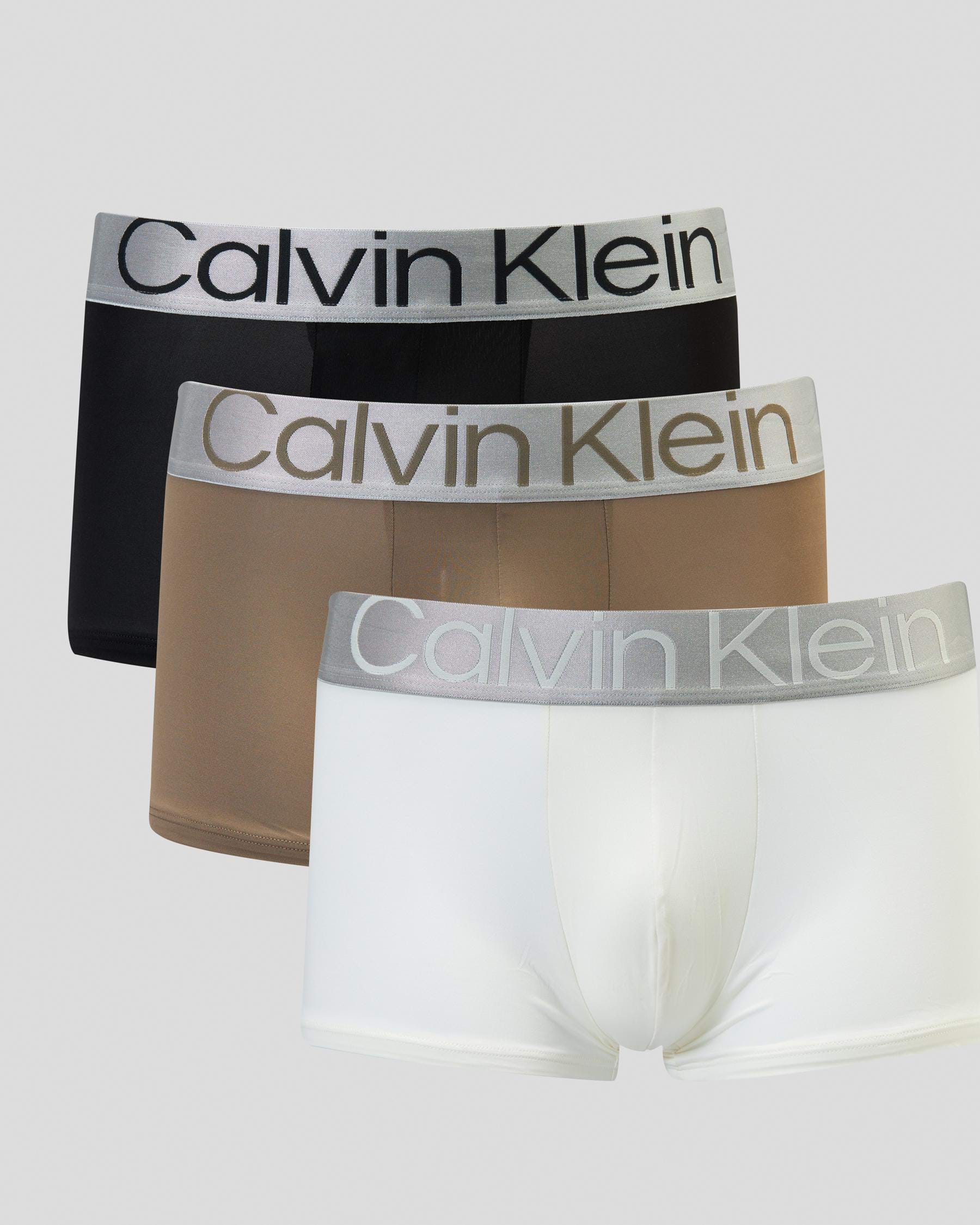 Calvin Klein Reconsidered Steel Micro Low Rise Trunk 3 Pack In Snow ...