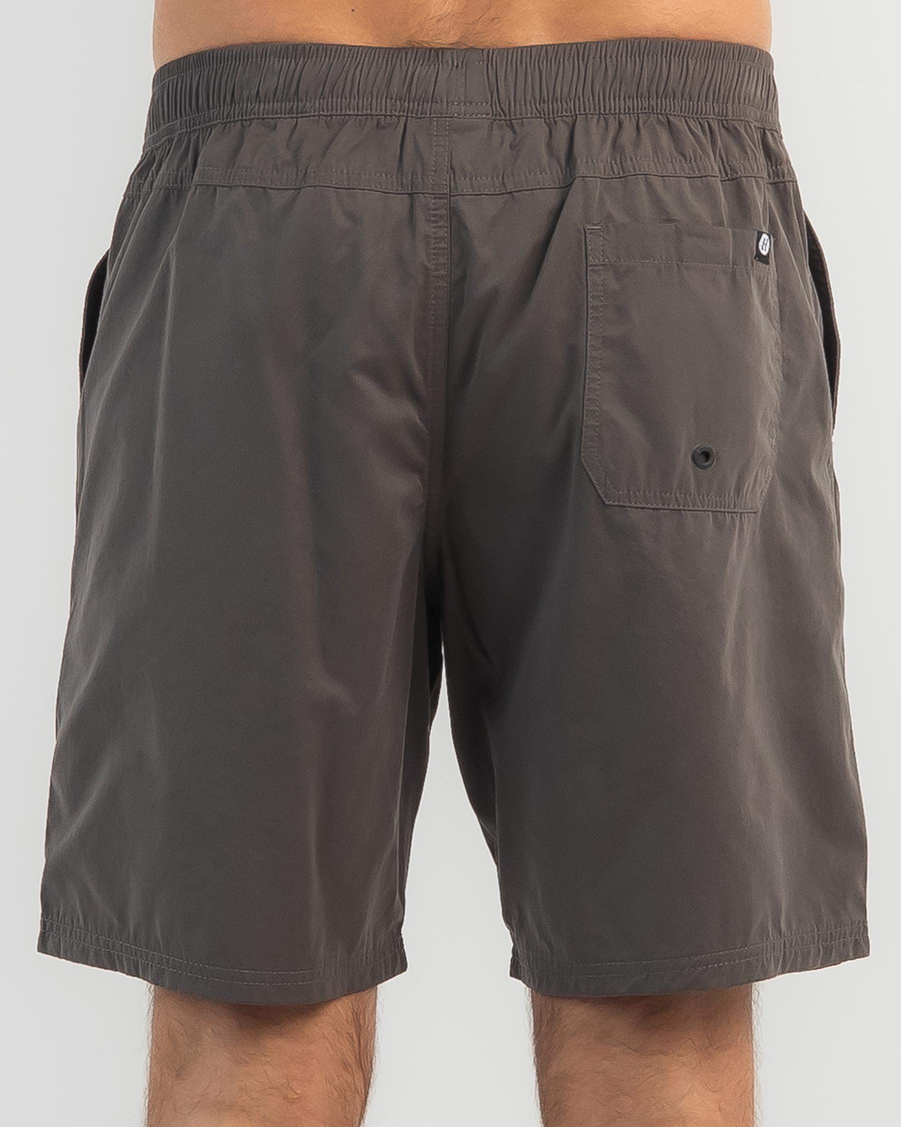 The Mad Hueys Drop The Pick Volley Shorts In Charcoal - Fast Shipping ...
