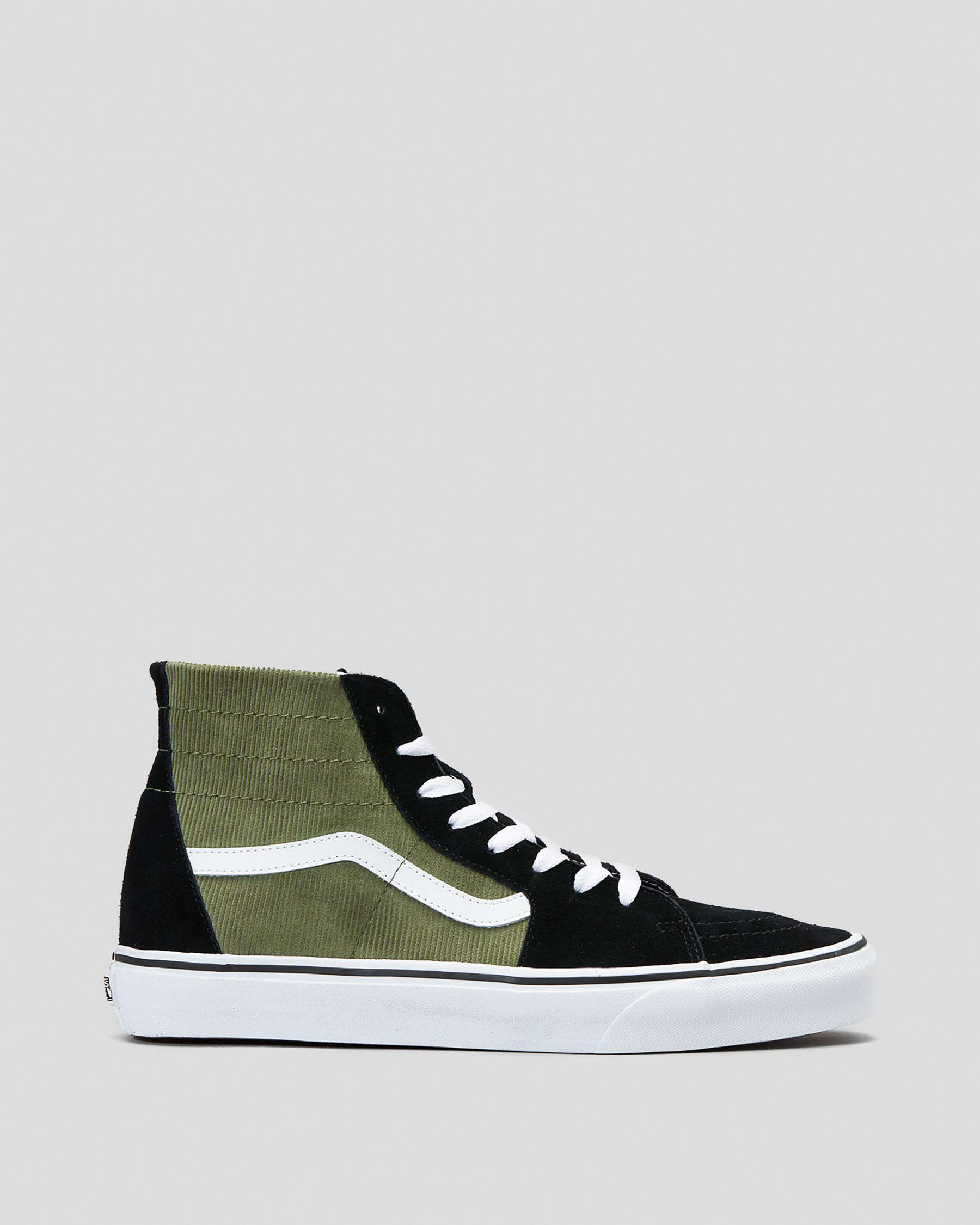 Vans Sk8-Hi Tapered Shoes In Mini Cord Green - Fast Shipping & Easy ...