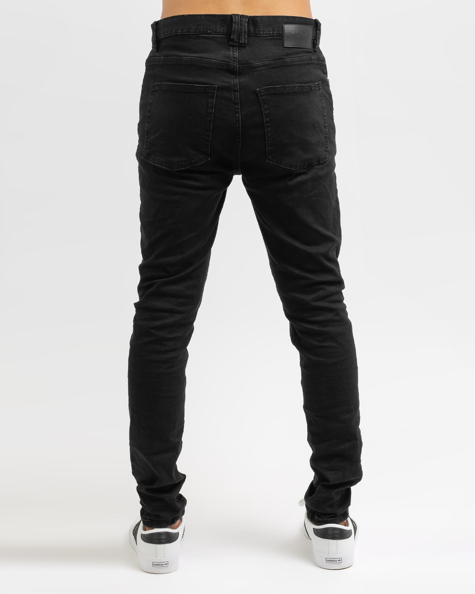 Kiss Chacey K1 Super Skinny Jeans In Destroyed Washed Black - Fast ...