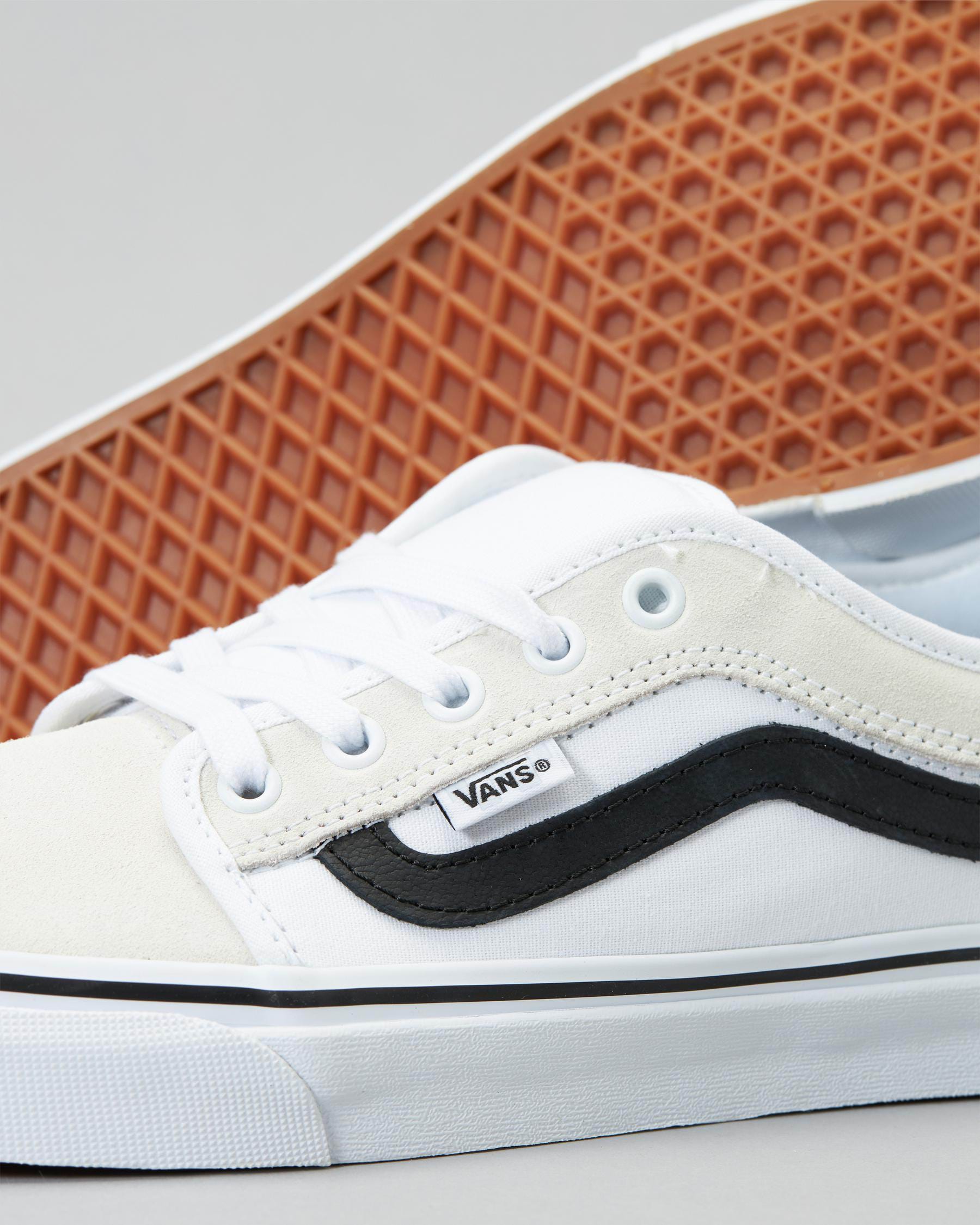 Vans Chukka Low Sidestripe Shoes In White/black/gum - Fast Shipping ...