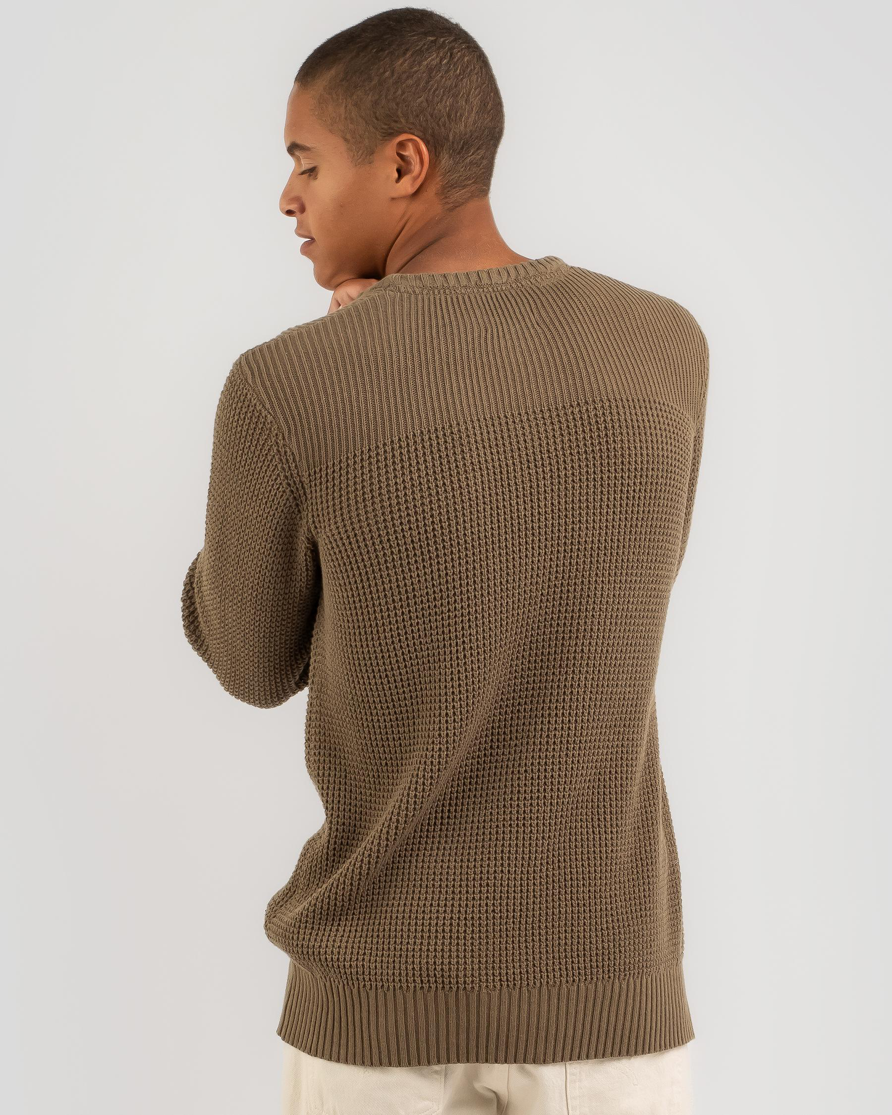 Shop Billabong East Crew Knit Sweatshirt In Earth - Fast Shipping ...