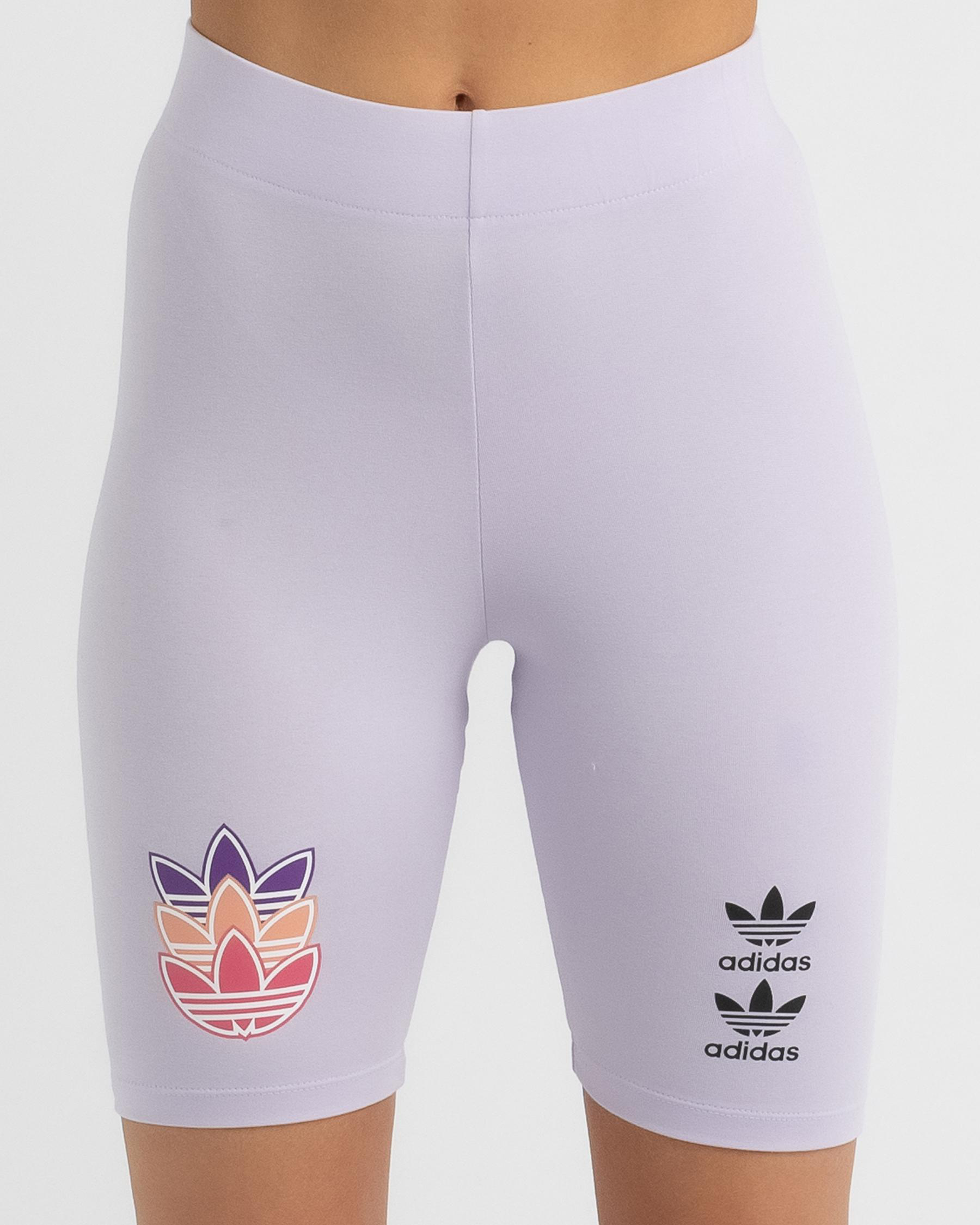 Shop adidas Adi Trefoil Bike Shorts In Purple Tint Fast Shipping