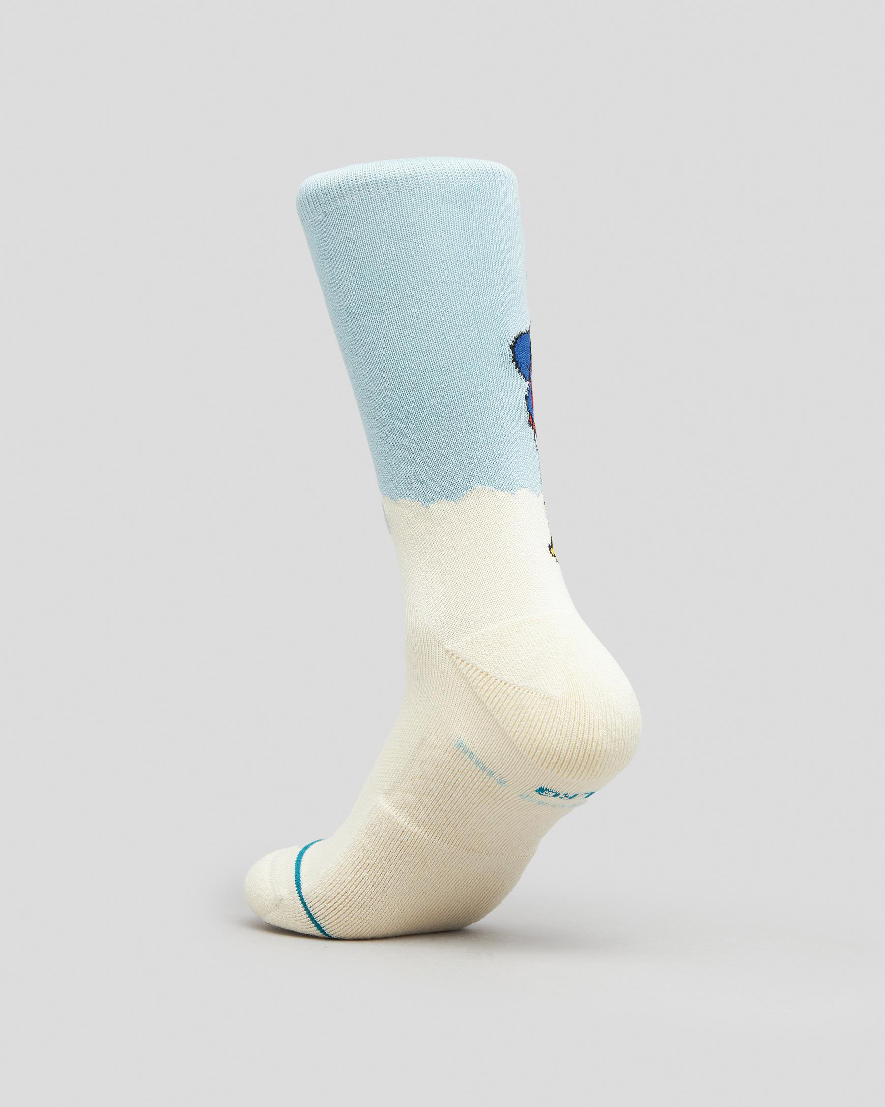 Shop Stance Mr Plow Socks In Light Blue Fast Shipping & Easy Returns