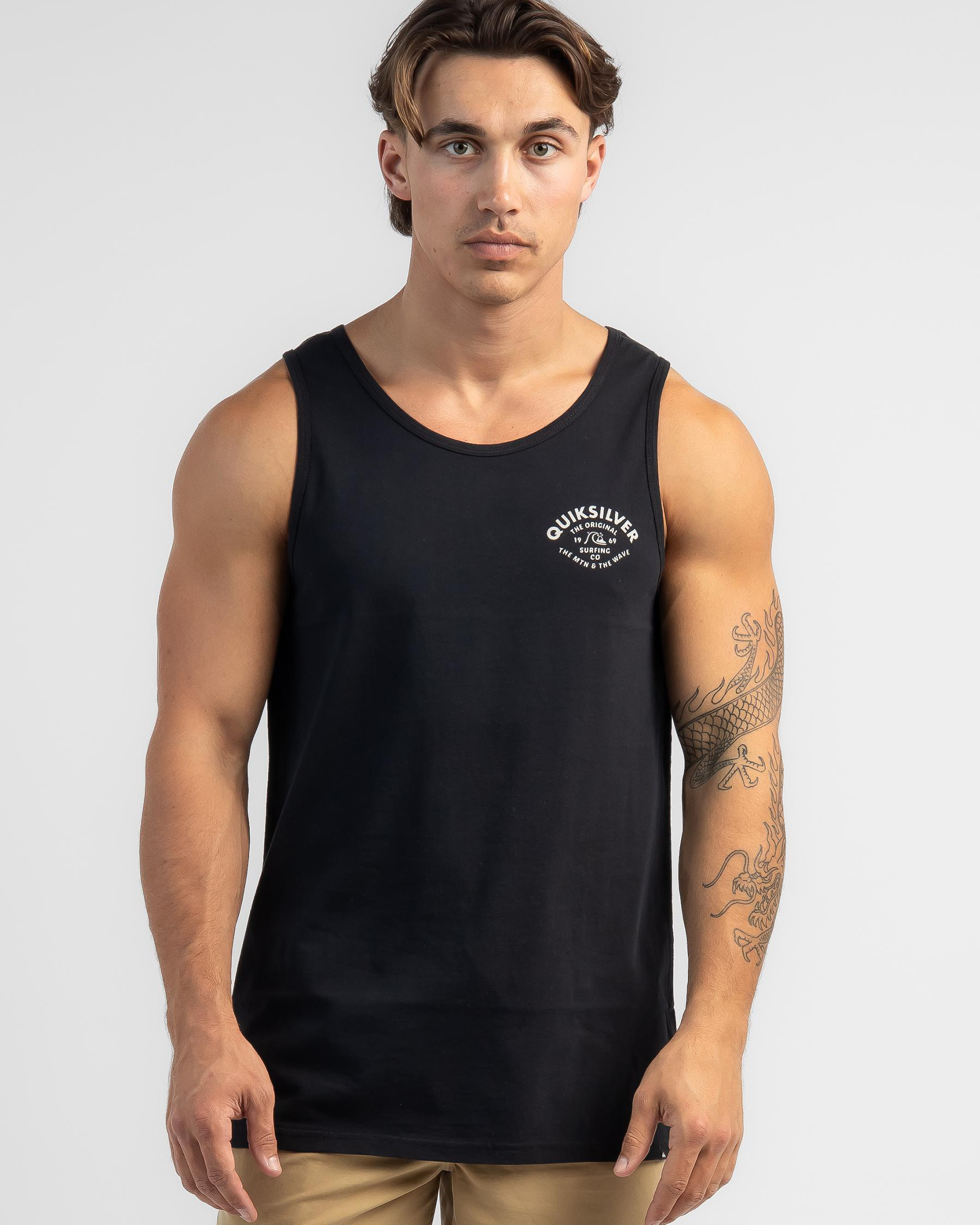 Shop Quiksilver Script Talk Tank In Black - Fast Shipping & Easy ...