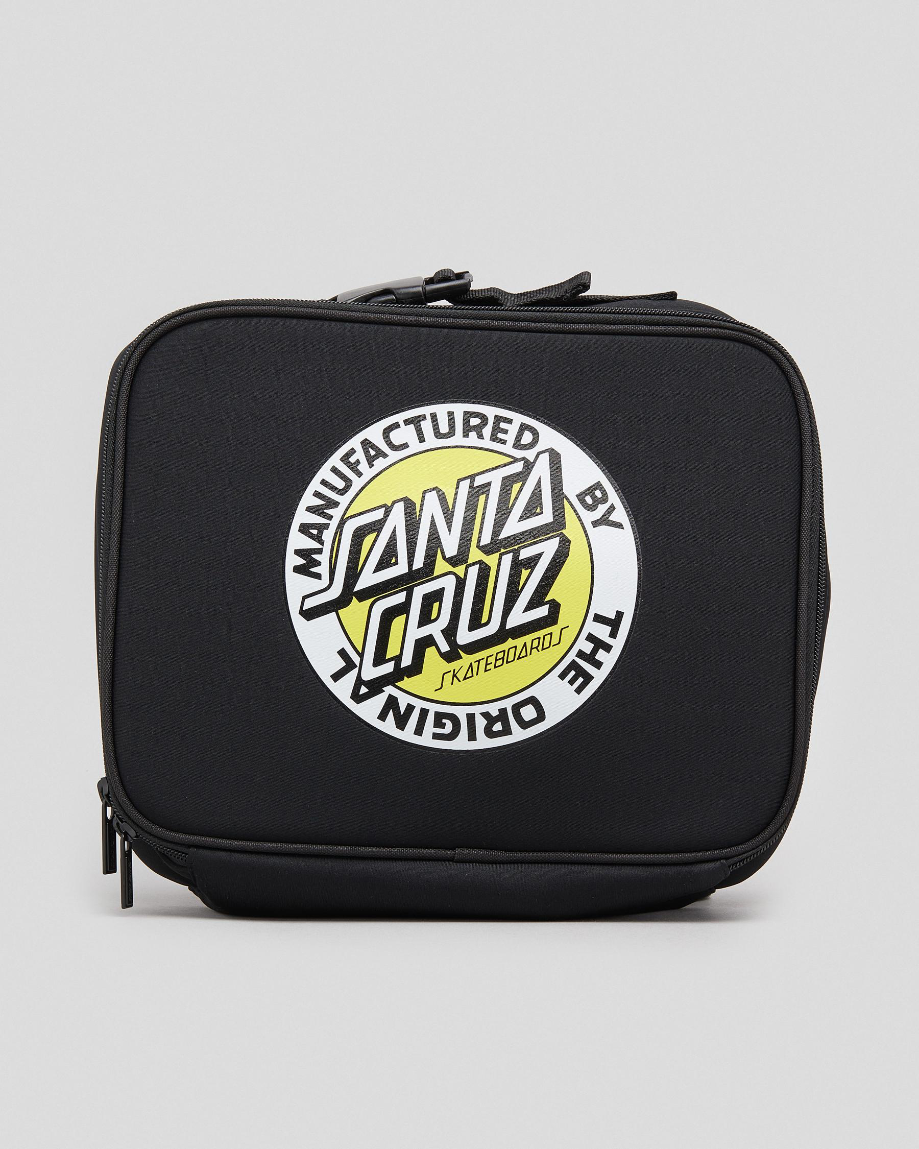 Santa Cruz MFG Pop Dot Lunch Box In Black Fast Shipping & Easy