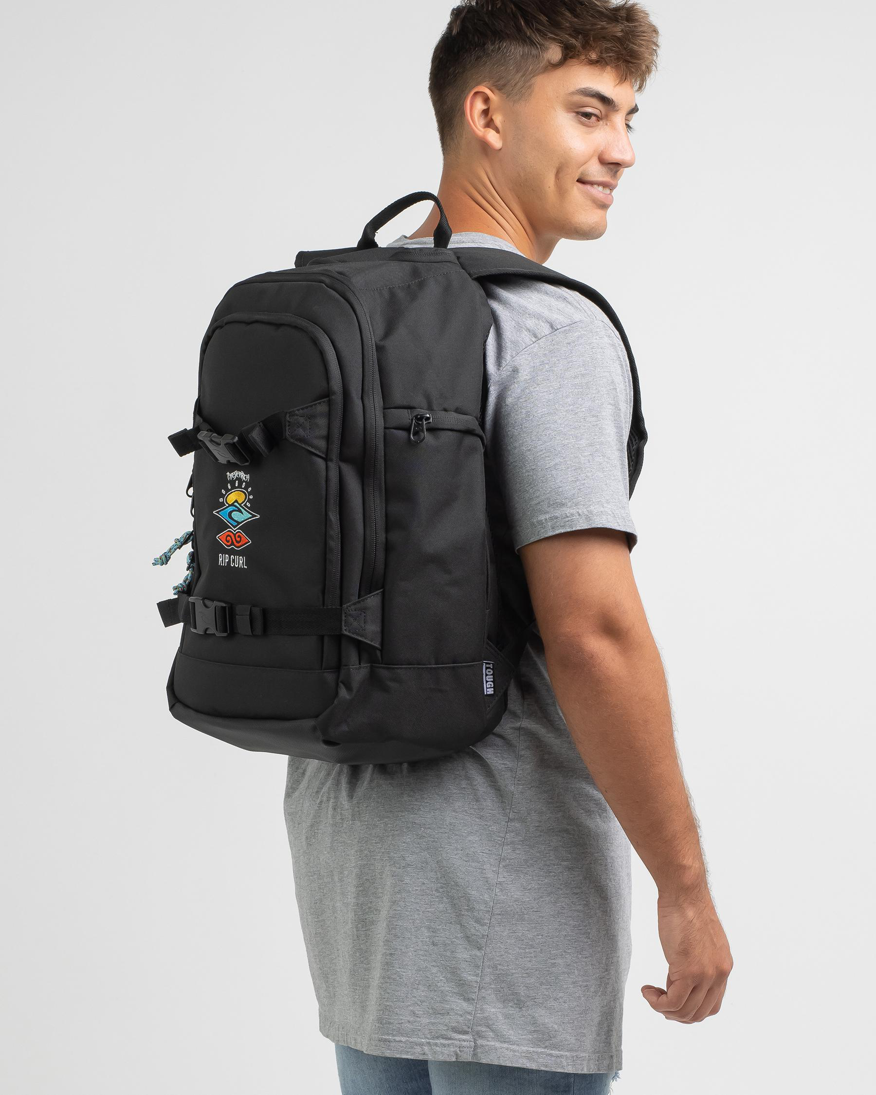 Shop Rip Curl Posse 33L Search Logo Backpack In Black - Fast Shipping ...