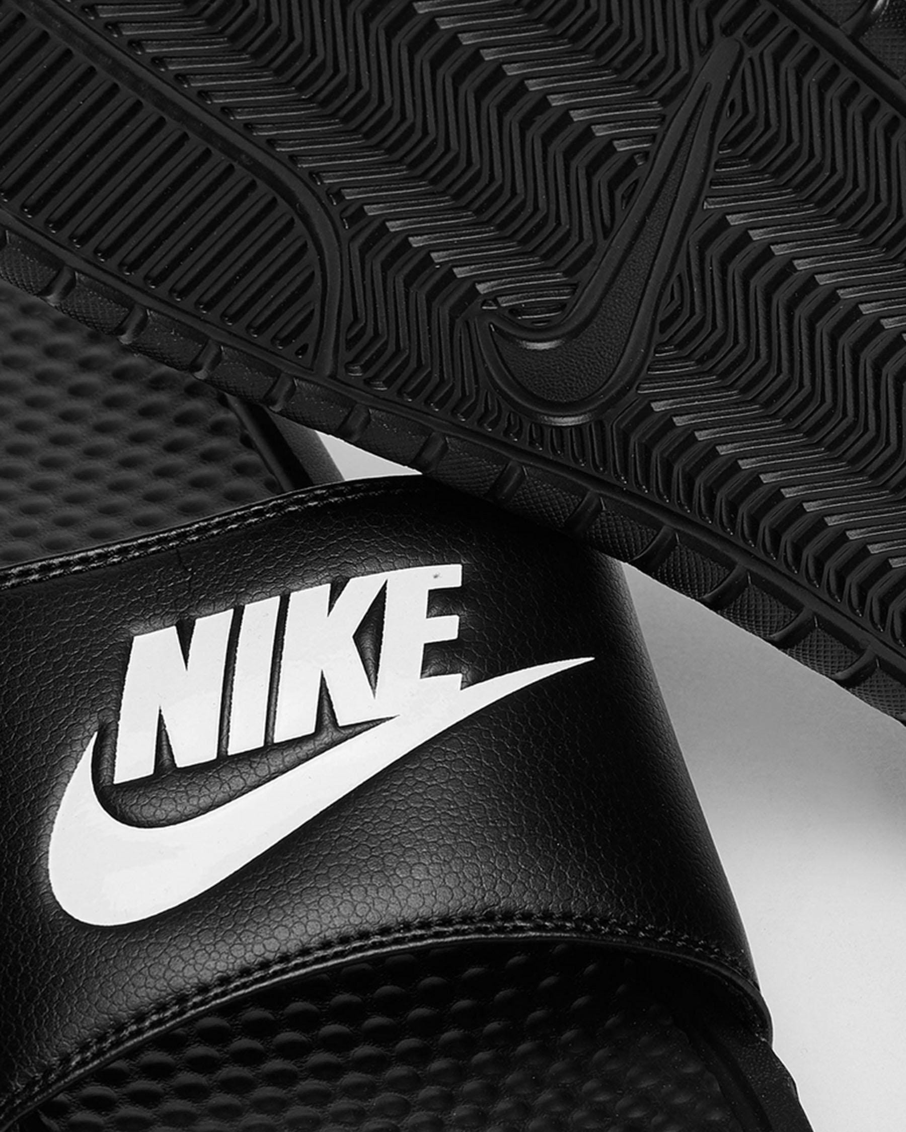 Nike Benassi Just Do It Slides In Black/white - Fast Shipping & Easy ...
