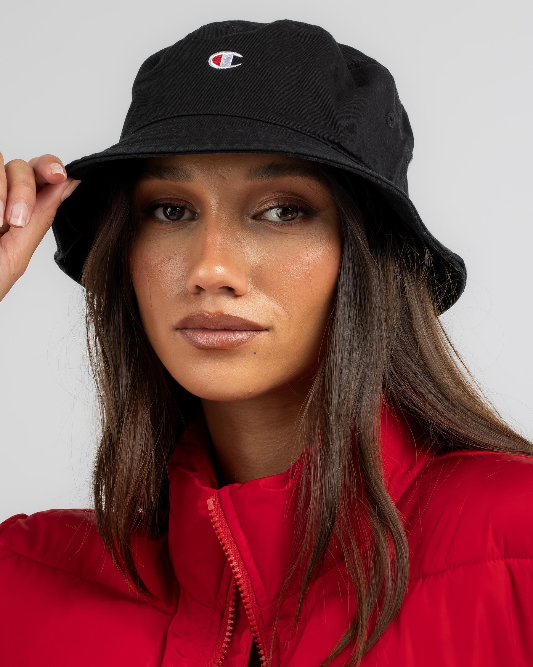 Shop Champion C Bucket Hat In Black - Fast Shipping & Easy Returns ...