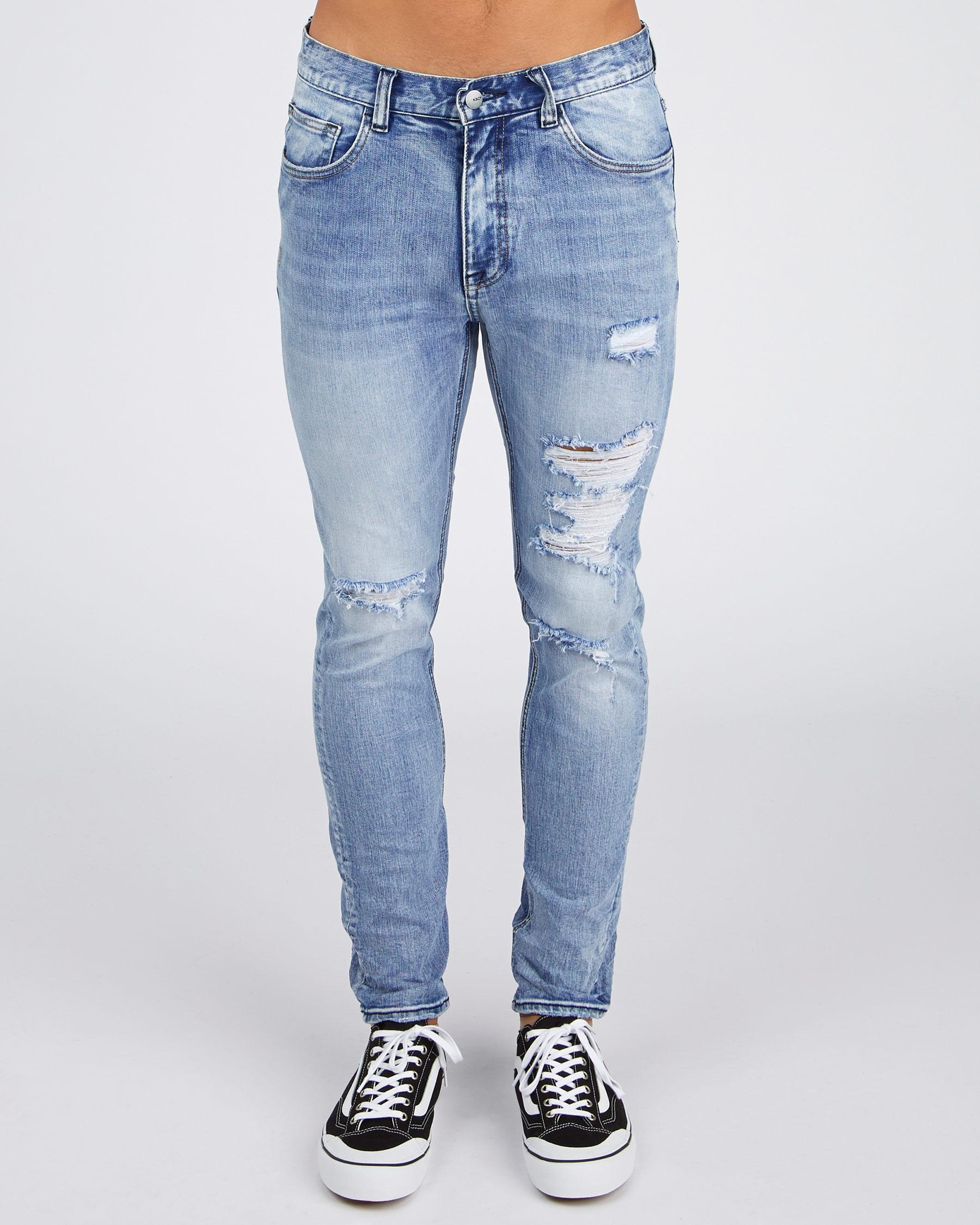 Shop Kiss Chacey Pocket Skinny Jeans In Worn N Torn - Fast Shipping ...