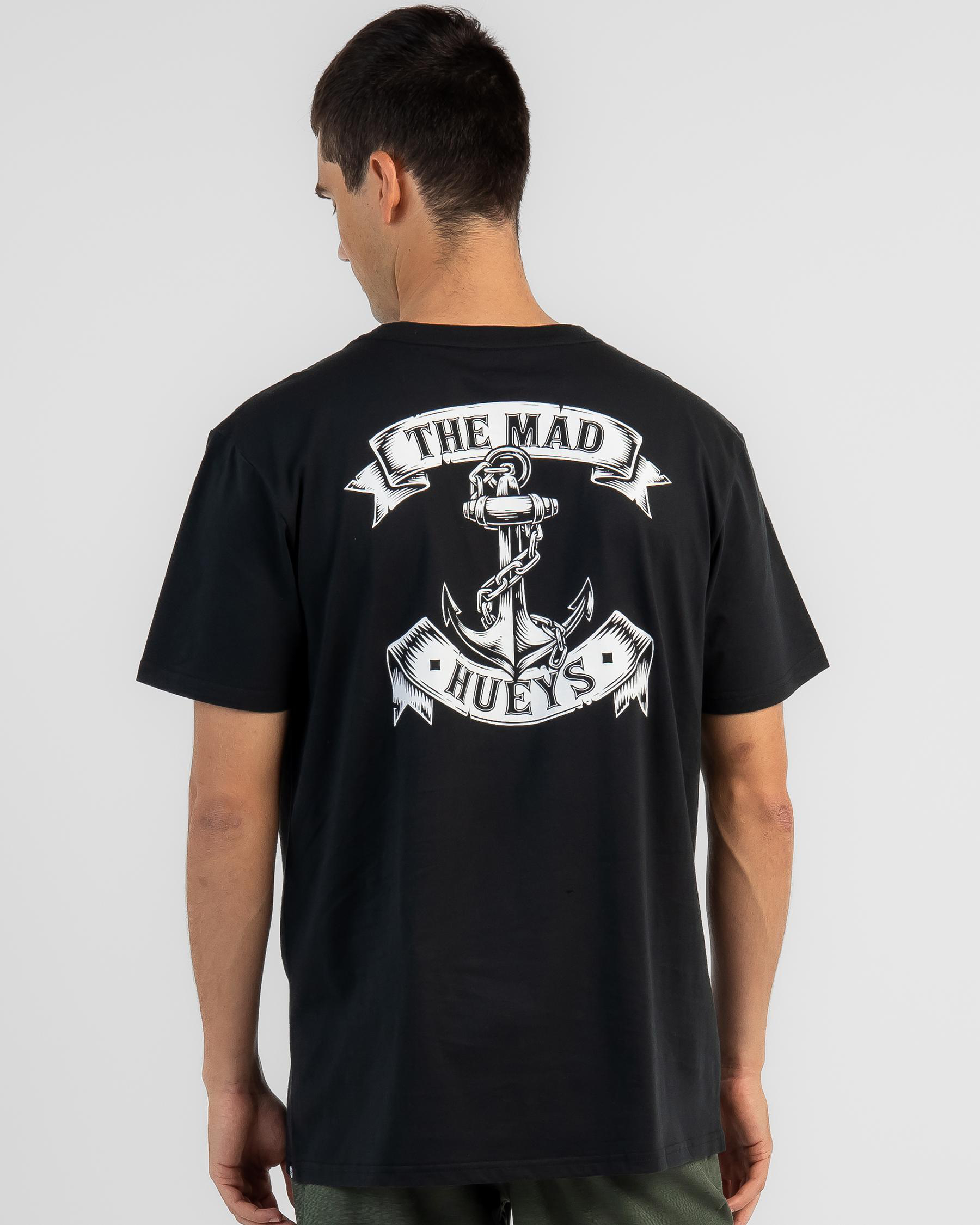 Shop The Mad Hueys Ship Anchor TShirt In Black Fast Shipping & Easy