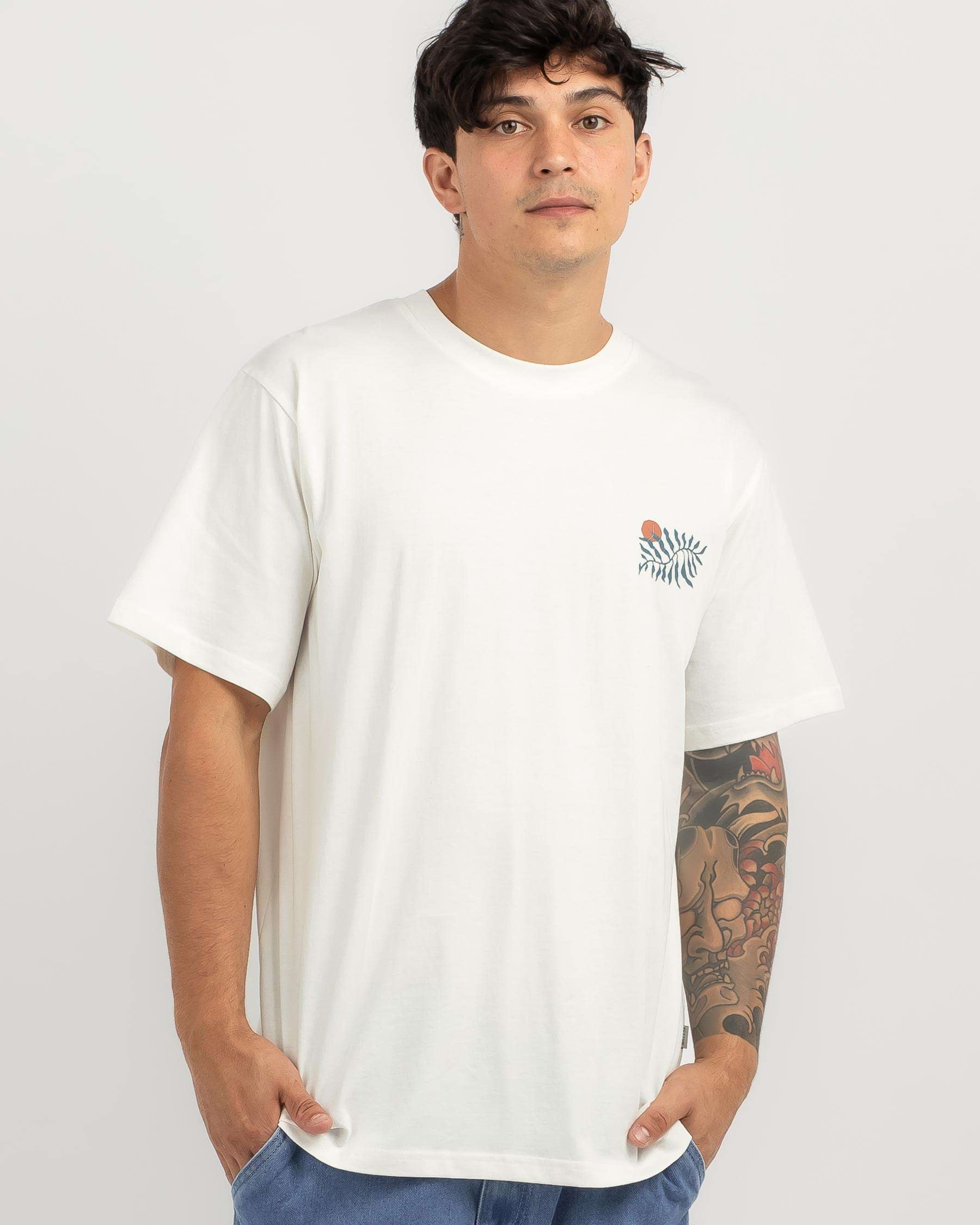 Shop Rhythm Fern Vintage T-Shirt In Vintage White - Fast Shipping ...