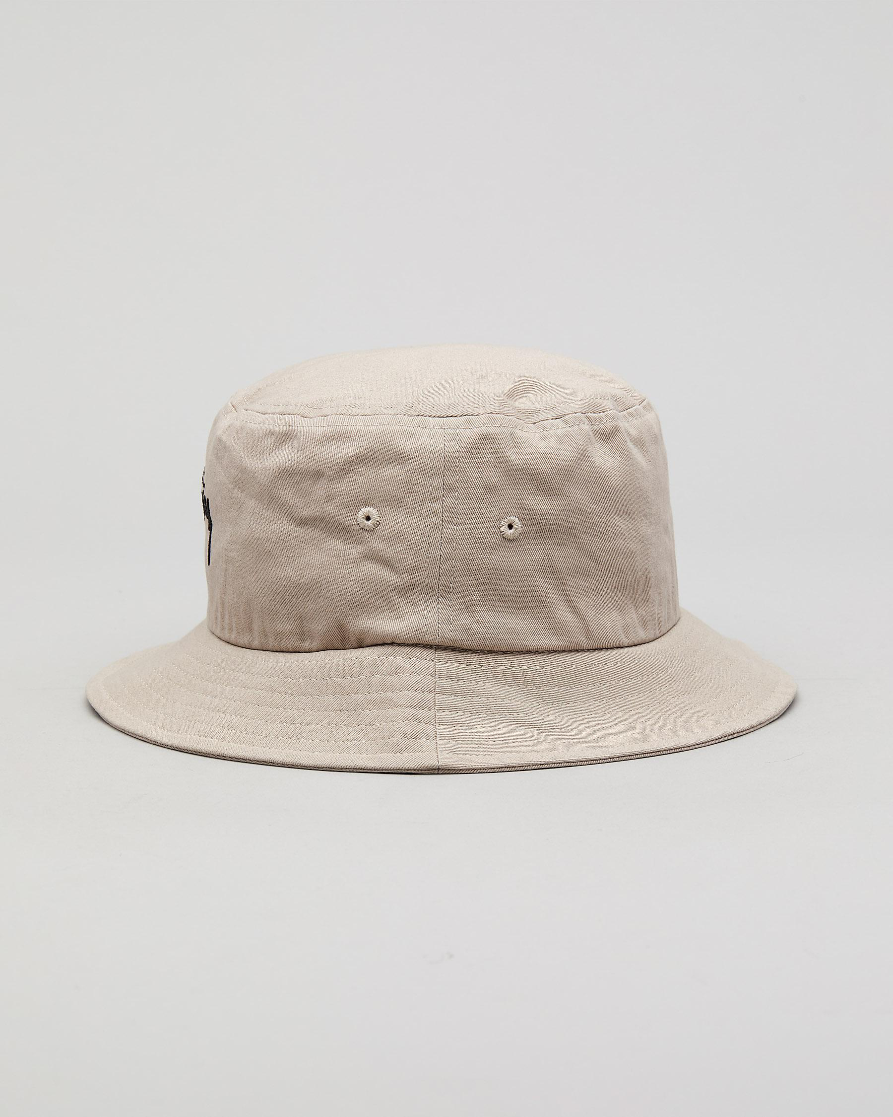Shop Stussy Stock Bucket Hat In White Sand Fast Shipping & Easy