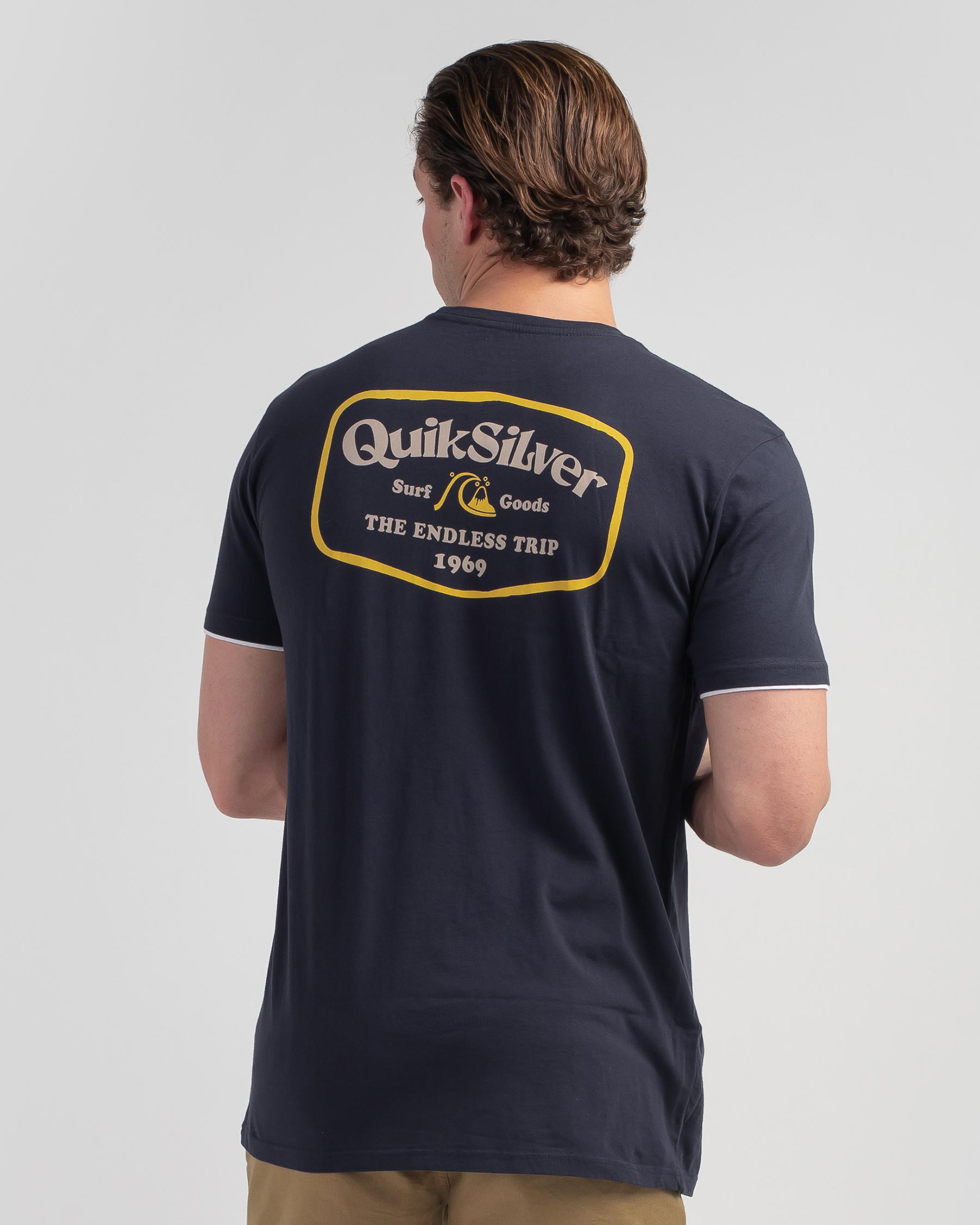 Quiksilver Into Clouds Tipper T-Shirt In Navy Blazer - Fast Shipping ...