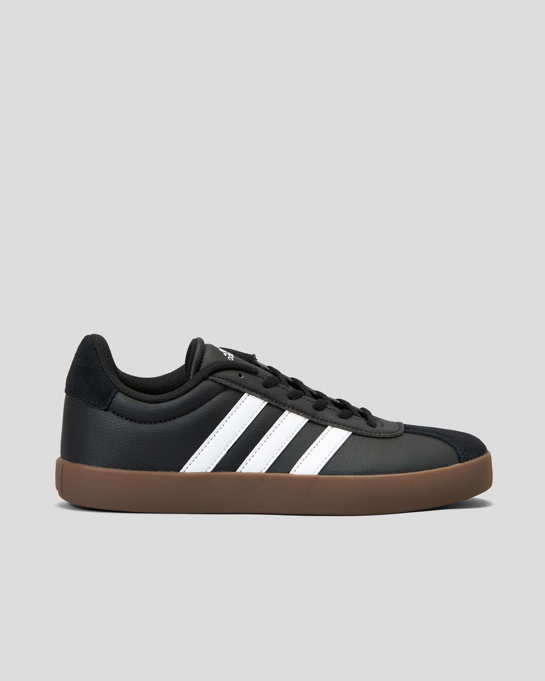 Shop adidas Boys' VL Court 3.0 Shoes In Core Black/ftwr White/gum 5 ...