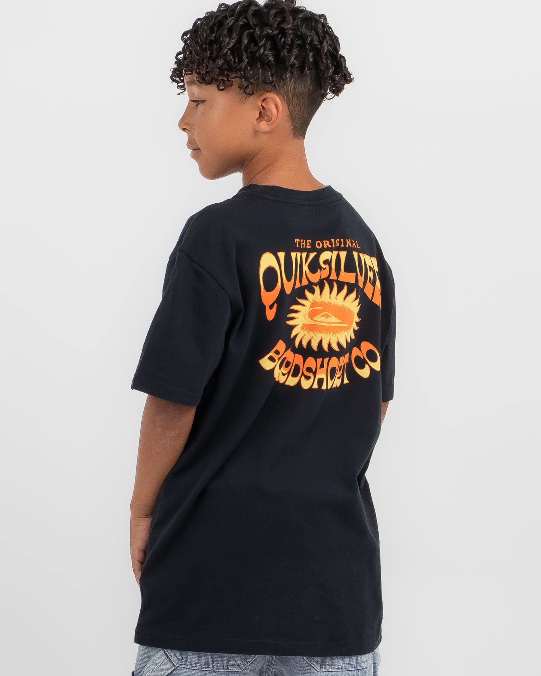 Shop Quiksilver Boys' Highlite Reel T-Shirt In Black - Fast Shipping ...