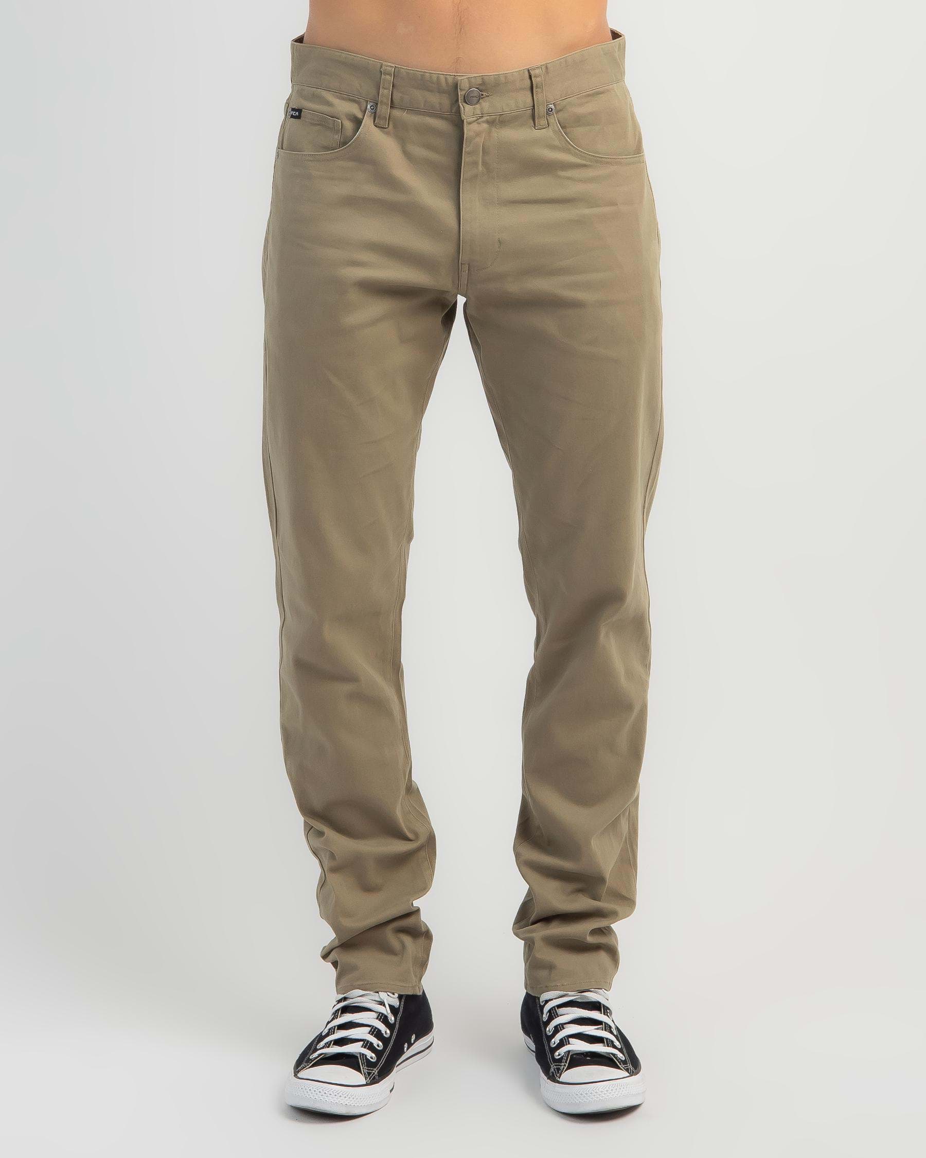 RVCA Daggers Twill Pants In Wood - Fast Shipping & Easy Returns - City ...
