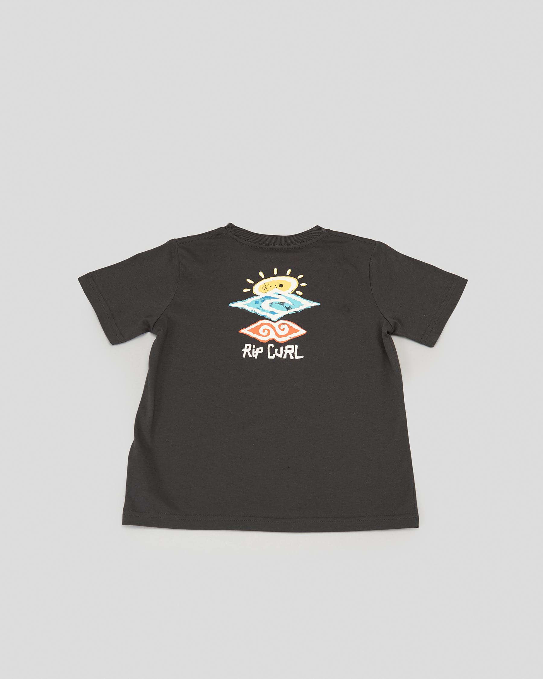 Rip Curl Toddlers' Icon Of Shred T-Shirt In Washed Black - Fast ...