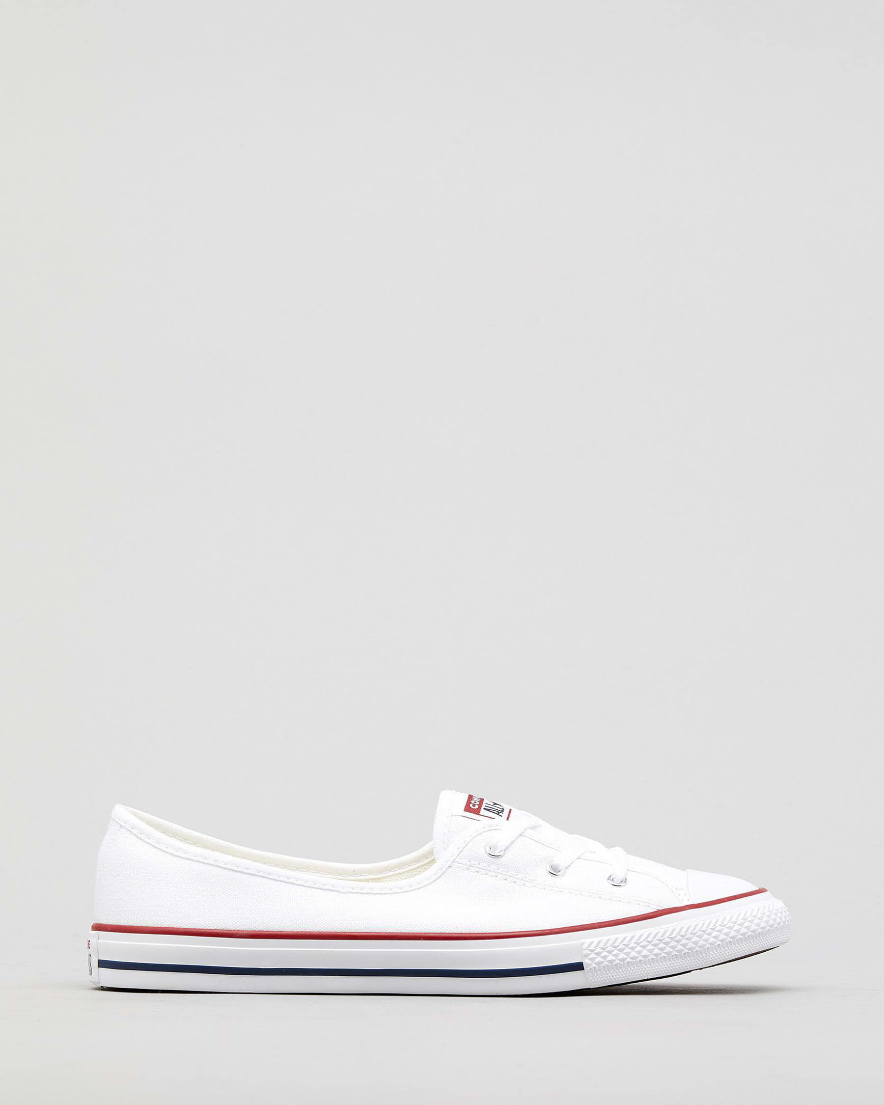 Converse Womens All Star Ballet Lace Shoes In White - Fast Shipping & Easy - City Beach States