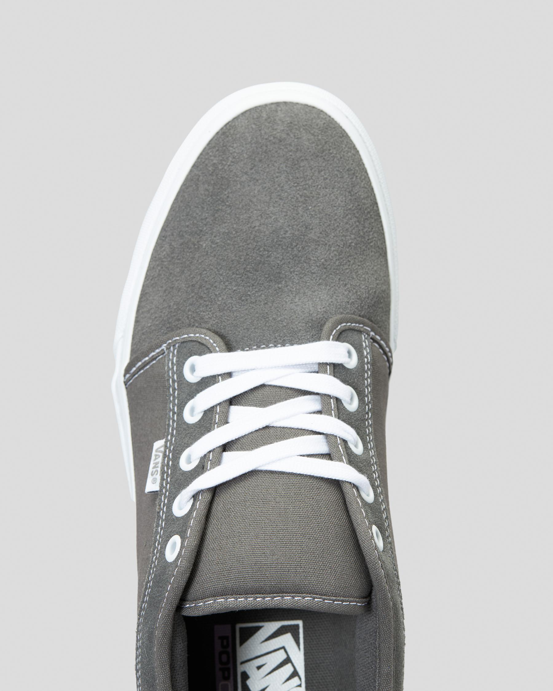 Shop Vans Skate Chukka Low Shoes In Pewter/true White Fast Shipping
