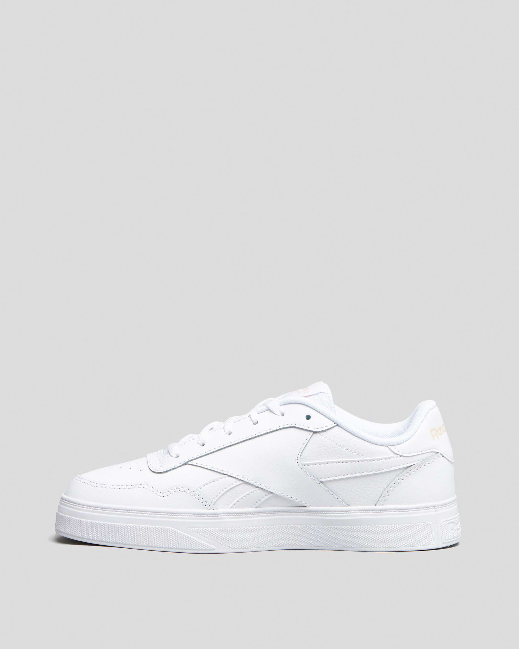 Reebok Womens Court Advance Bold Shoe In Ftwr White/possibly Pink/ftwr ...