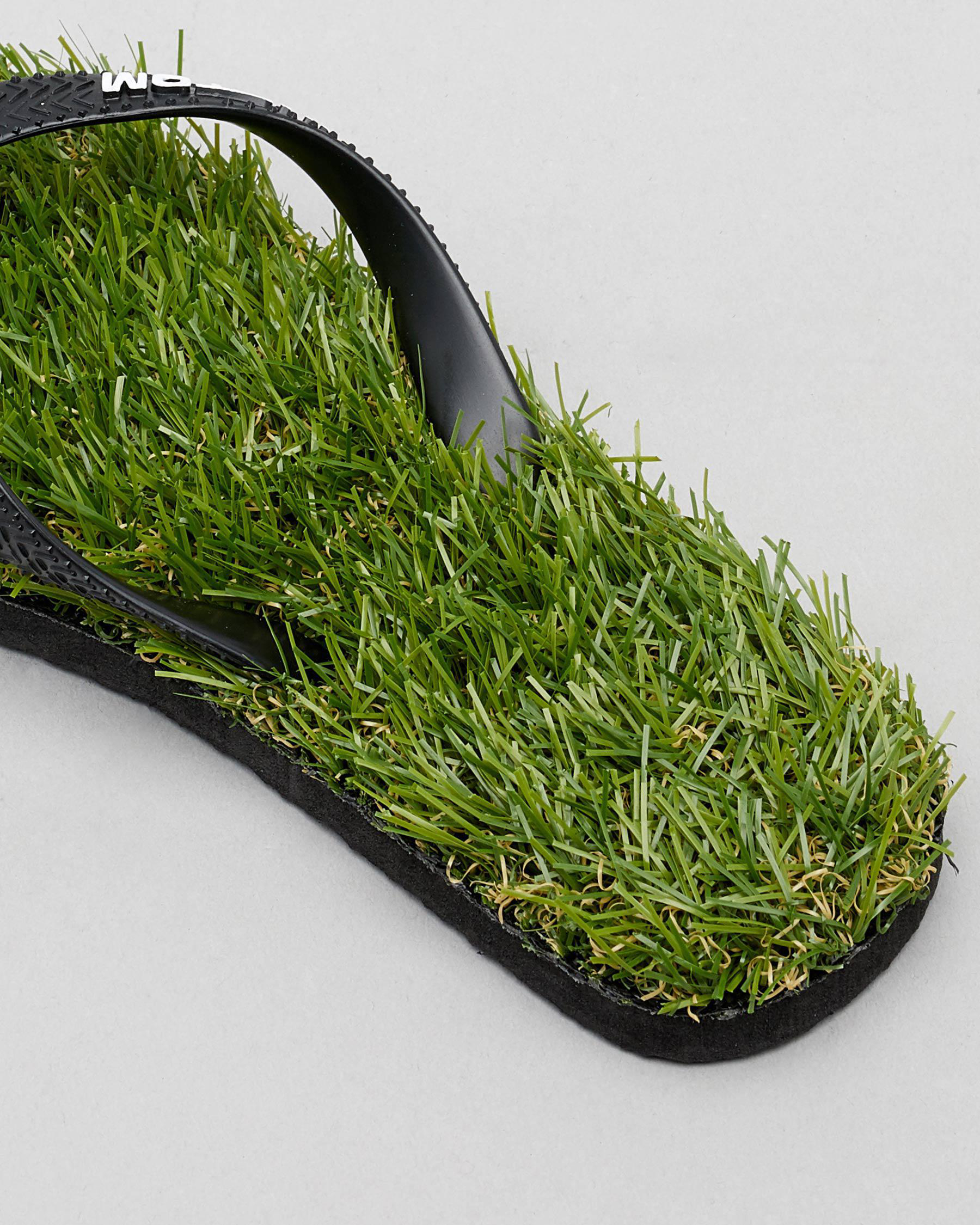 Shop Kustom Boys' Keep On The Grass Thongs In Grass Green Fast